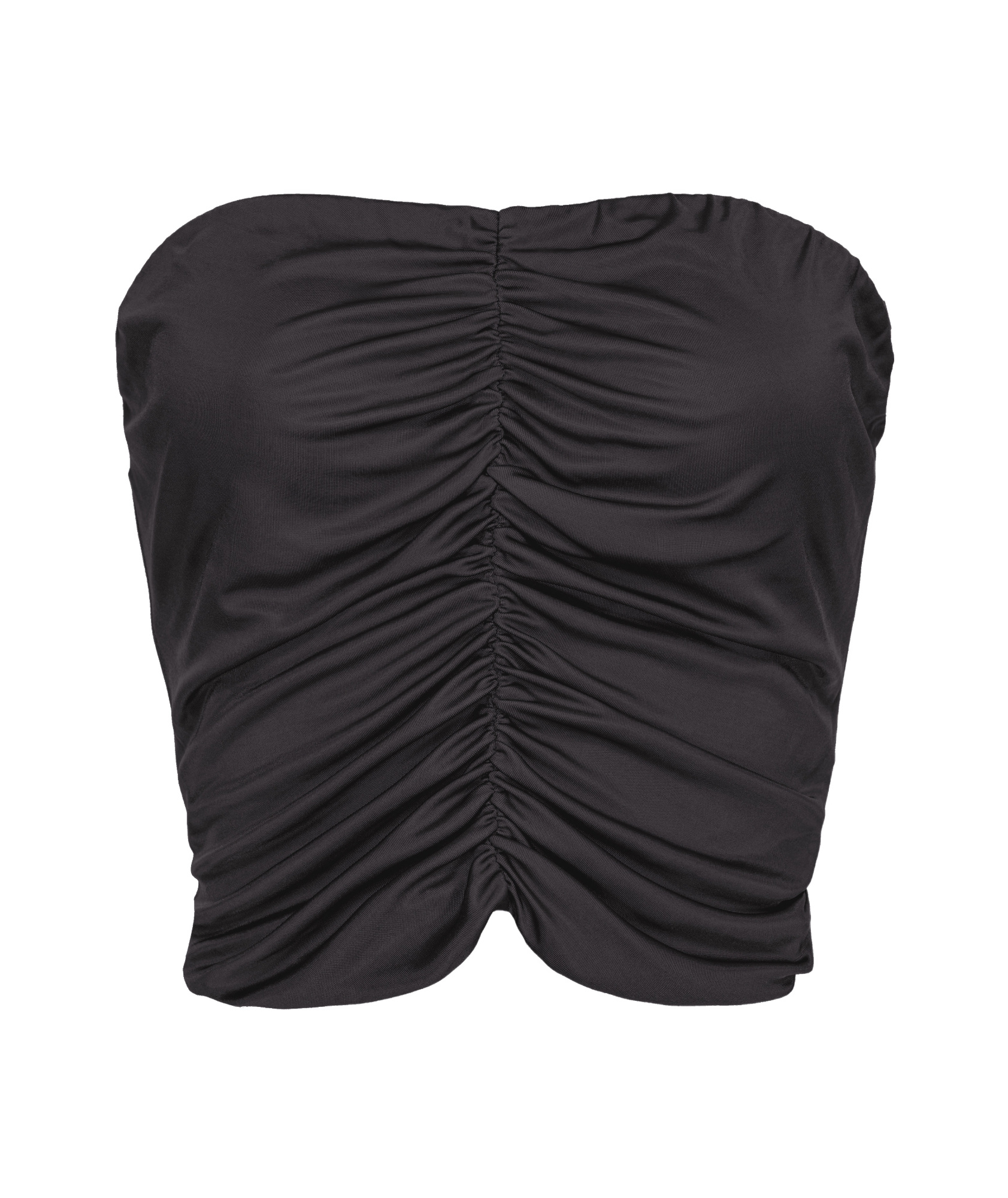 Pinko Glossy Jersey Crop Top In Black