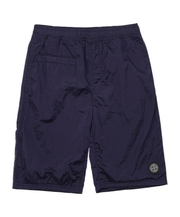 Stone Island Elastic Waistband Shorts In Blue