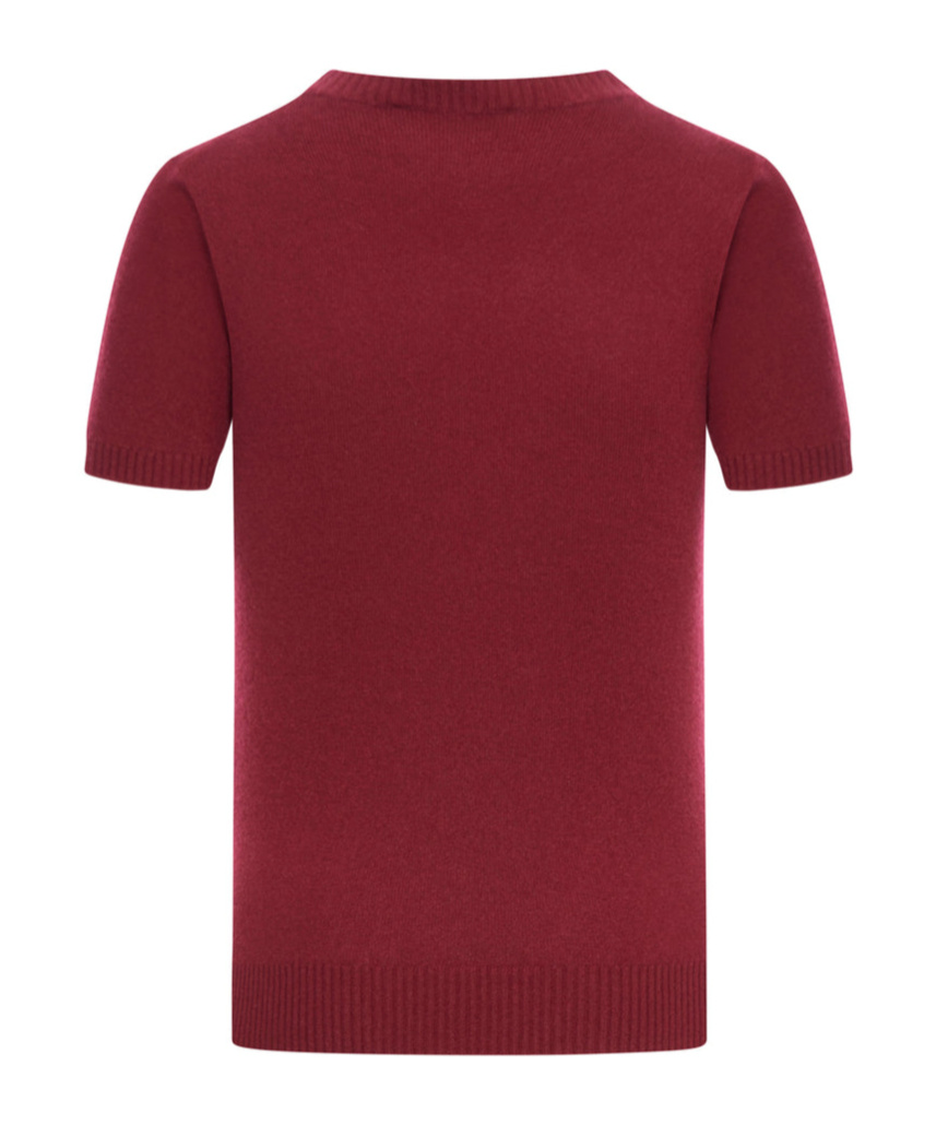 Miu Miu Short-sleeved Sweater In Red