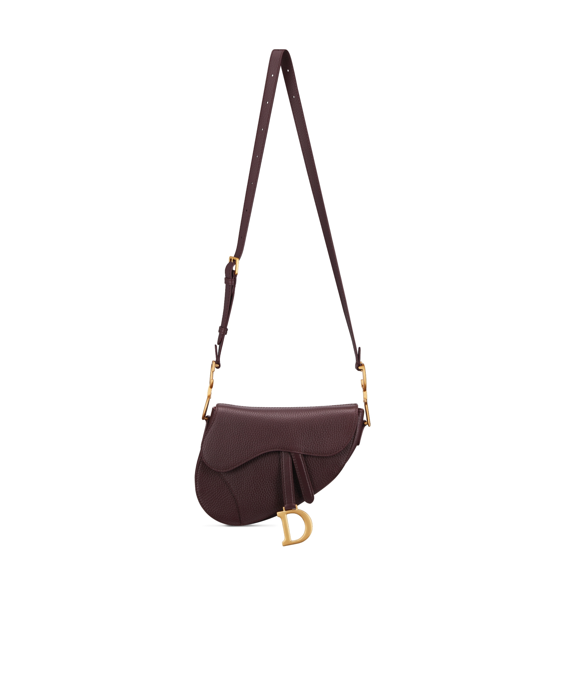 Dior Medium Flip Saddle Bag In Plum Color