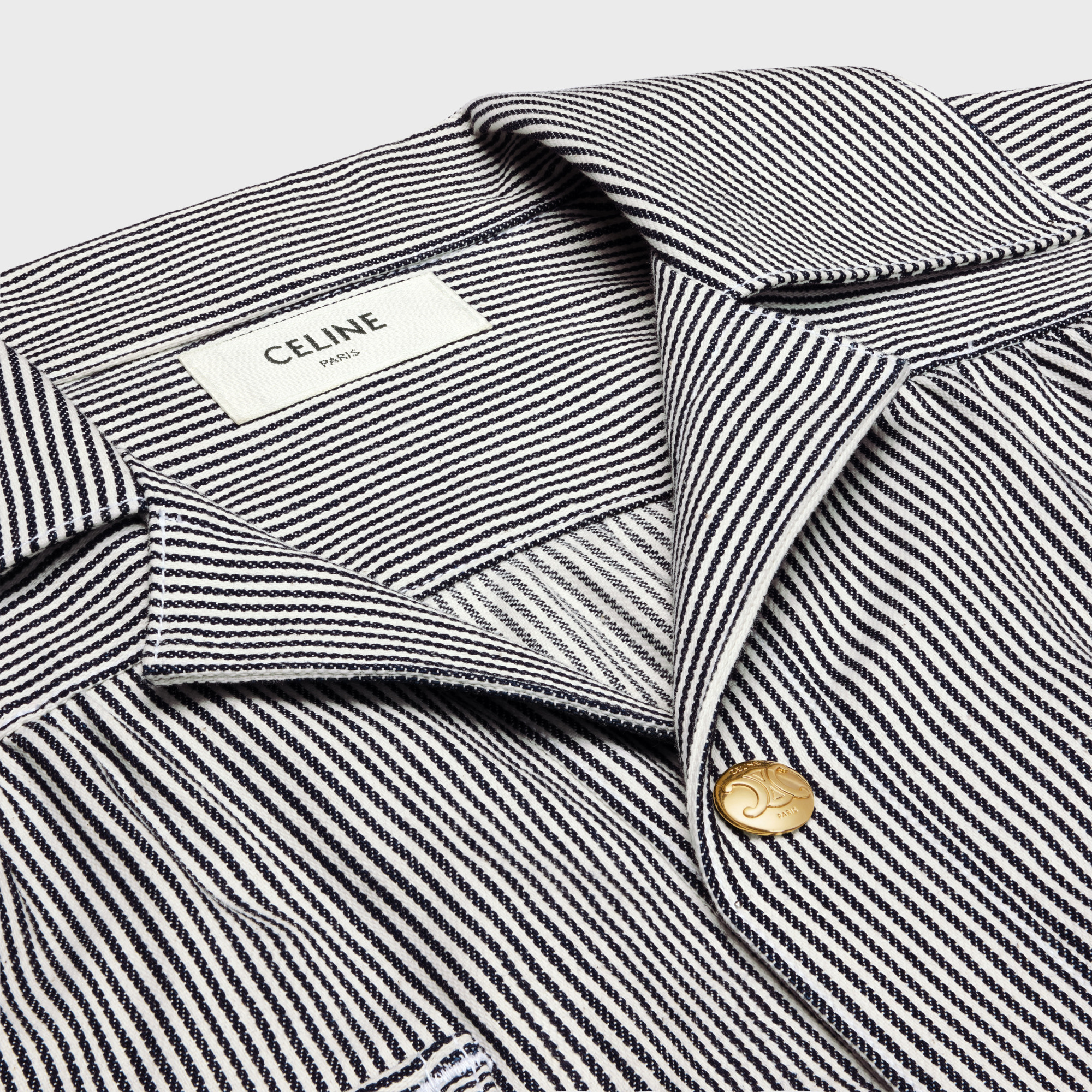Celine Striped Mini Dress In Gray