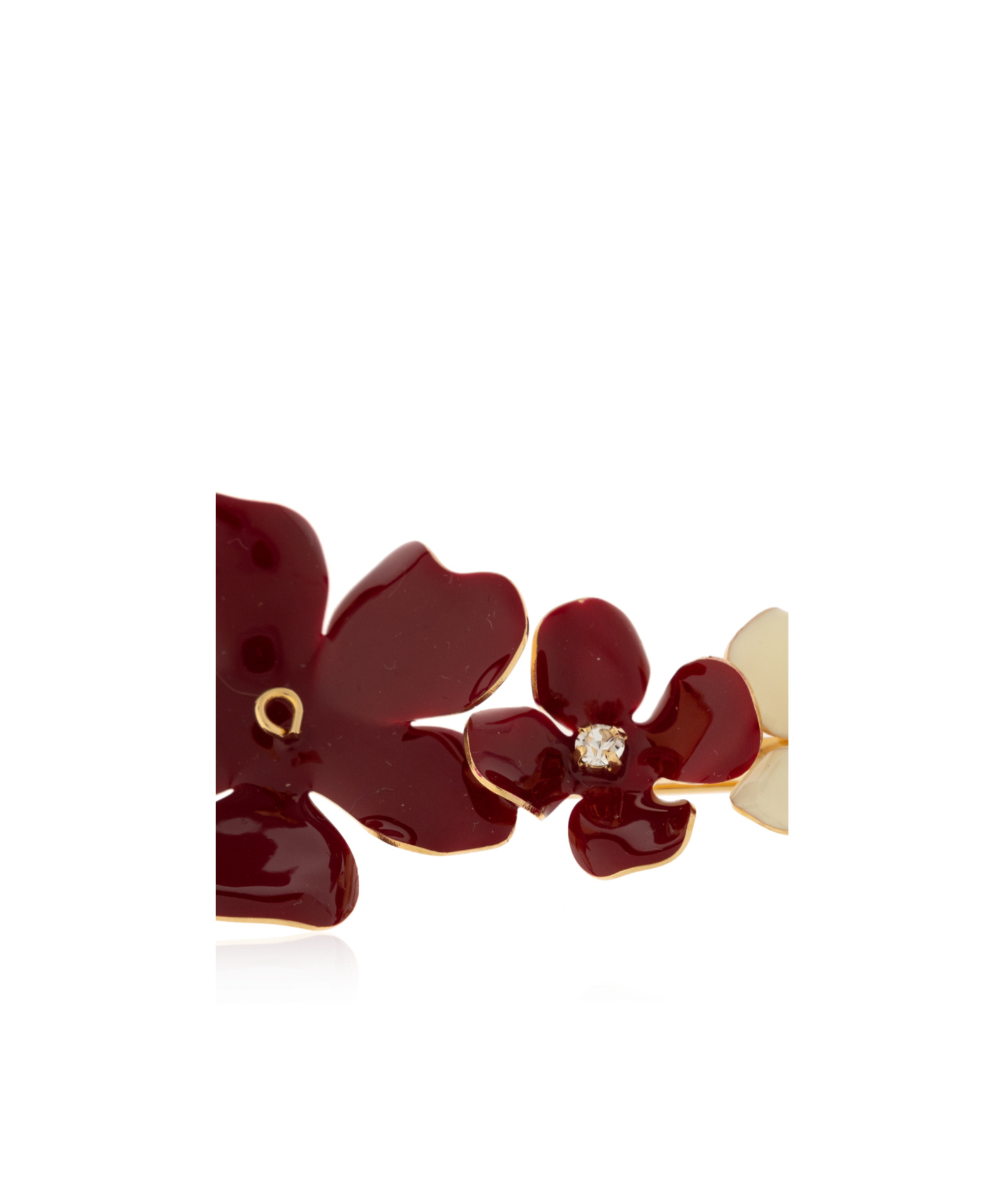 Marni Embellished Shimmering Brooch In Red