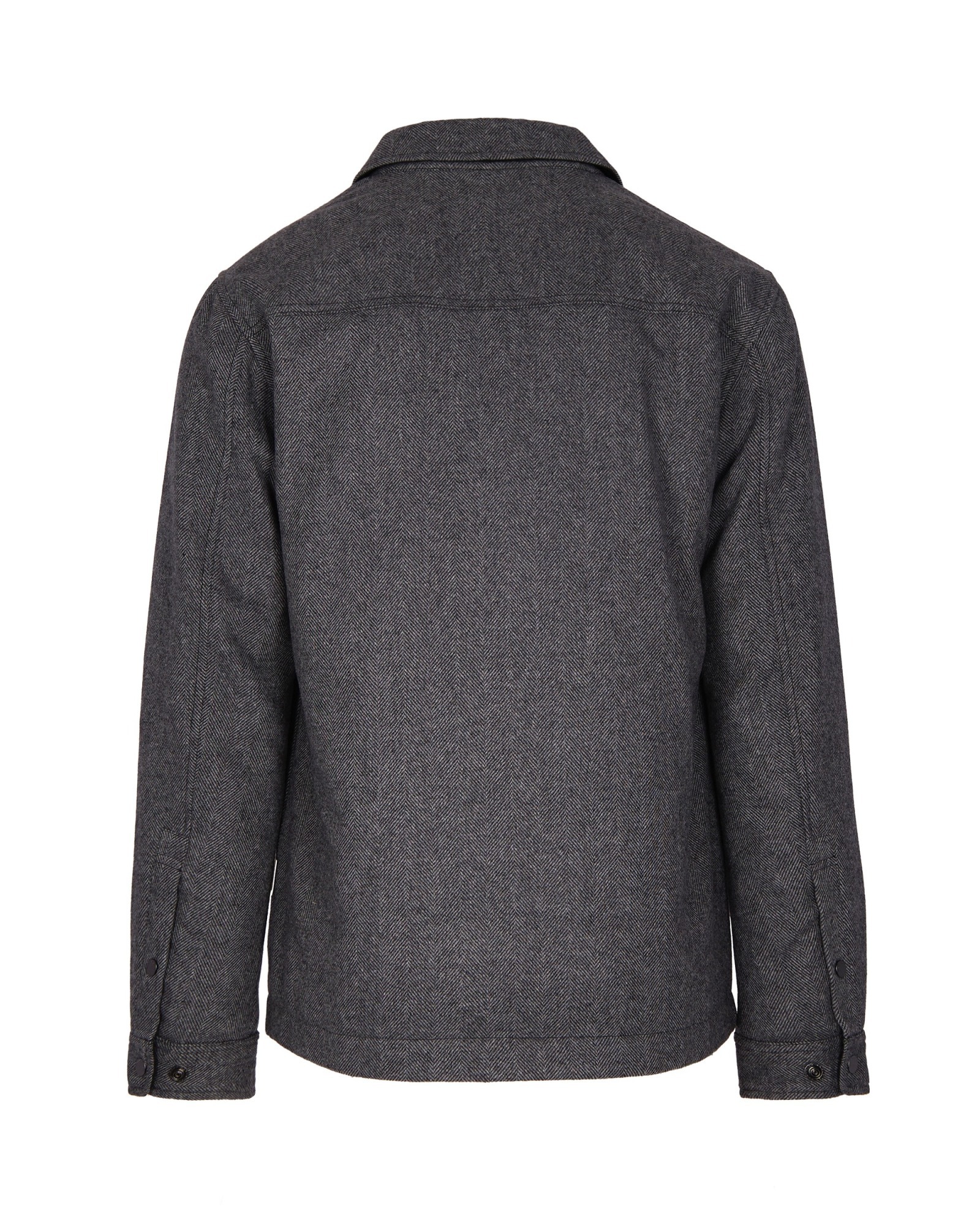 Woolrich Giubbino In Misto Lana Herringbone Grey In Gray