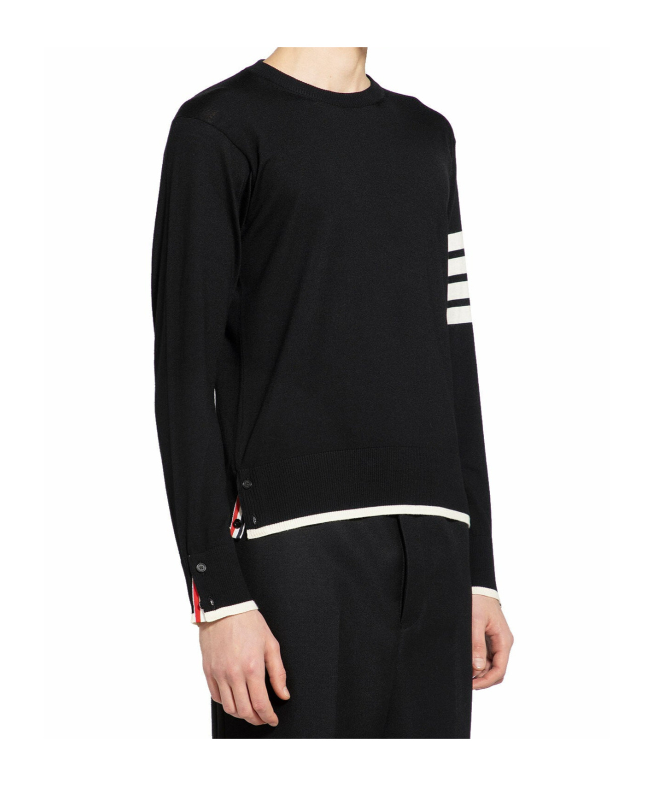 THOM BROWNE THOM BROWNE 4-BAR STRIPED CREWNECK JUMPER