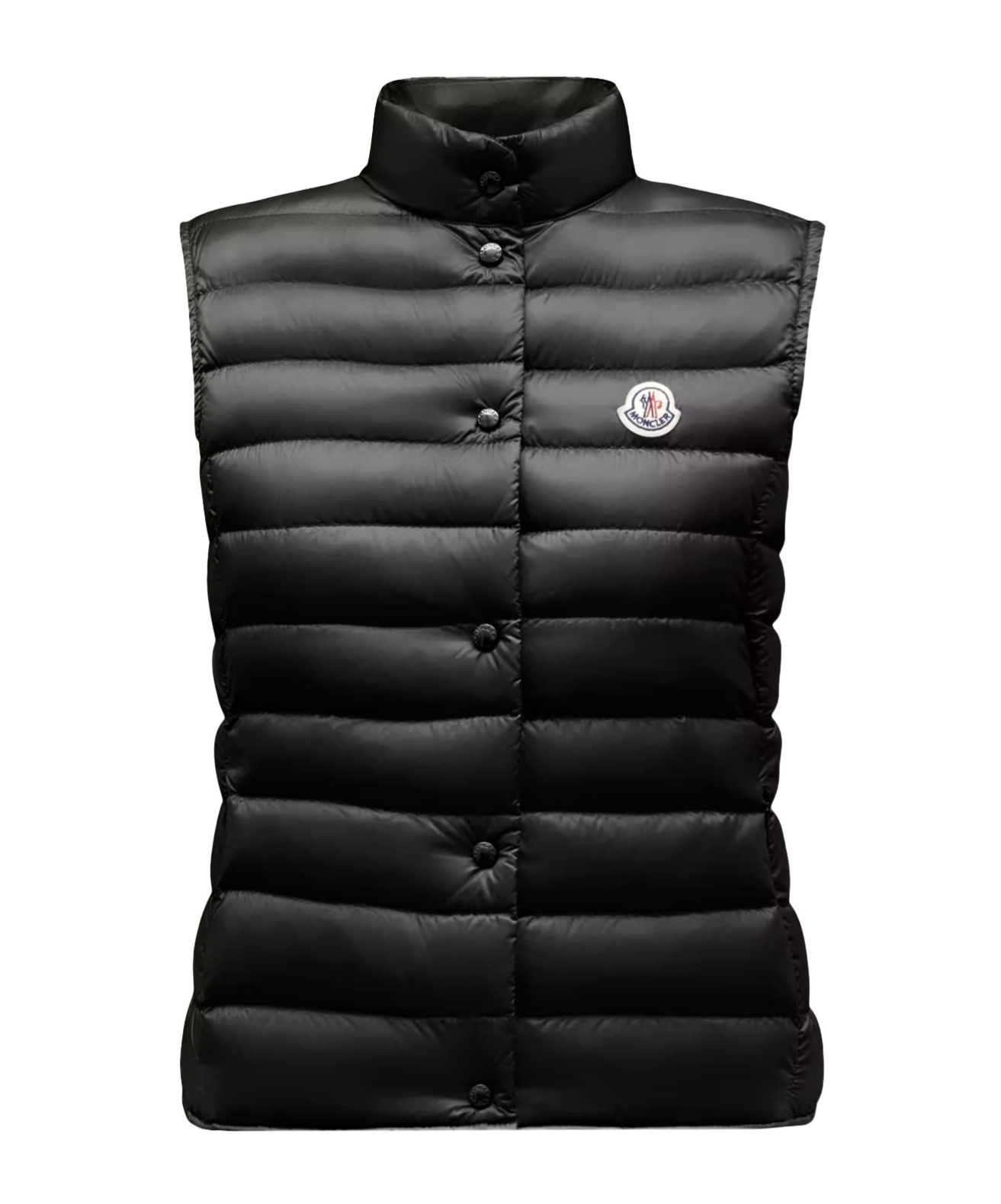 Moncler Liane Button-up Padded Gilet In Black