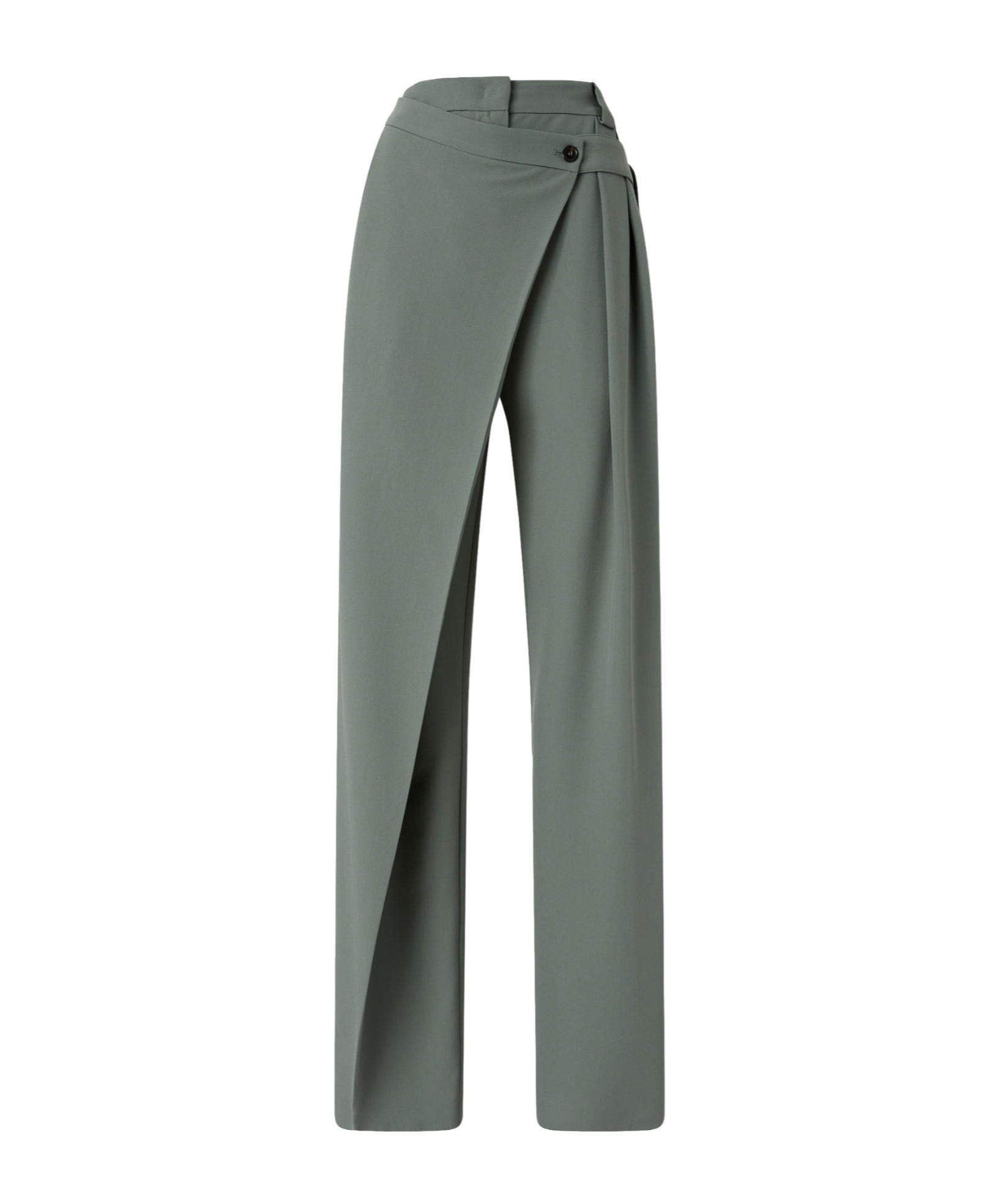 Pinko Wrap-front Pleated Trousers In Gray