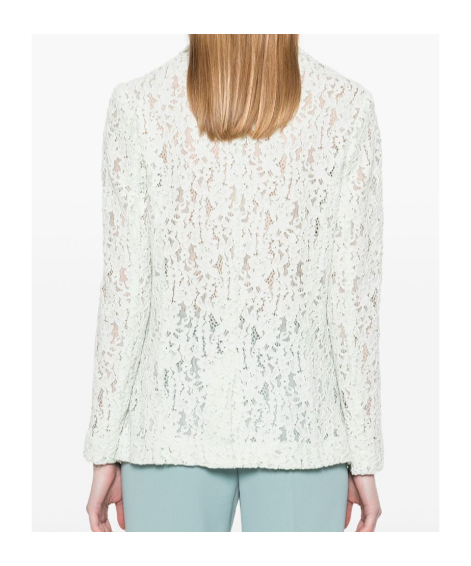 Shop Twinset Lace Blazer In White