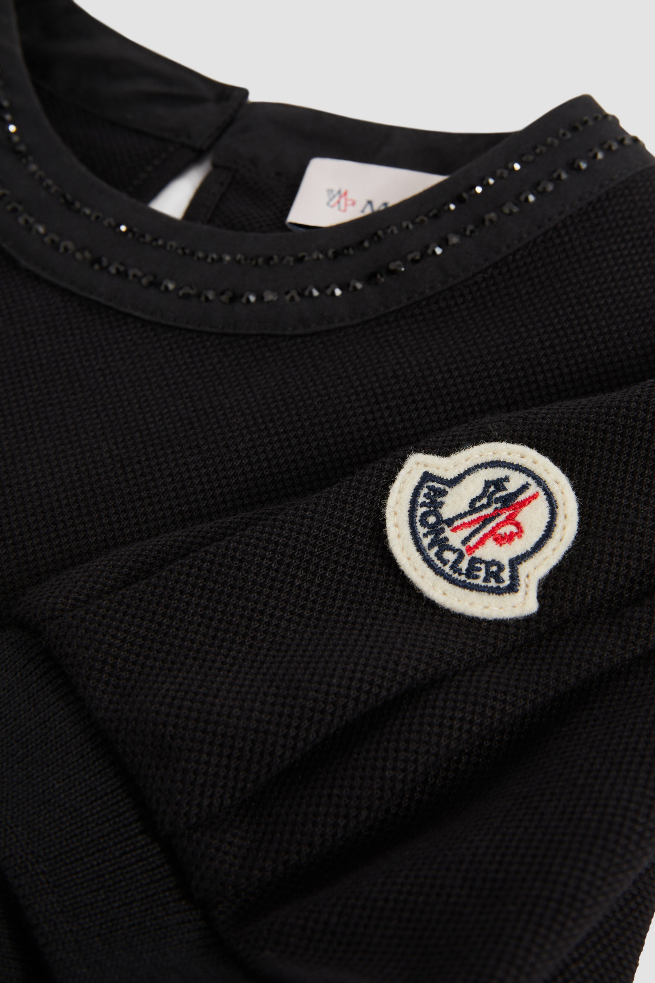 Moncler Short Sleeve Dress In Black
