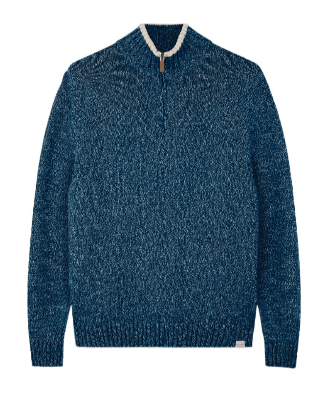 Paul & Shark High Collar Textured Knit Sweater
