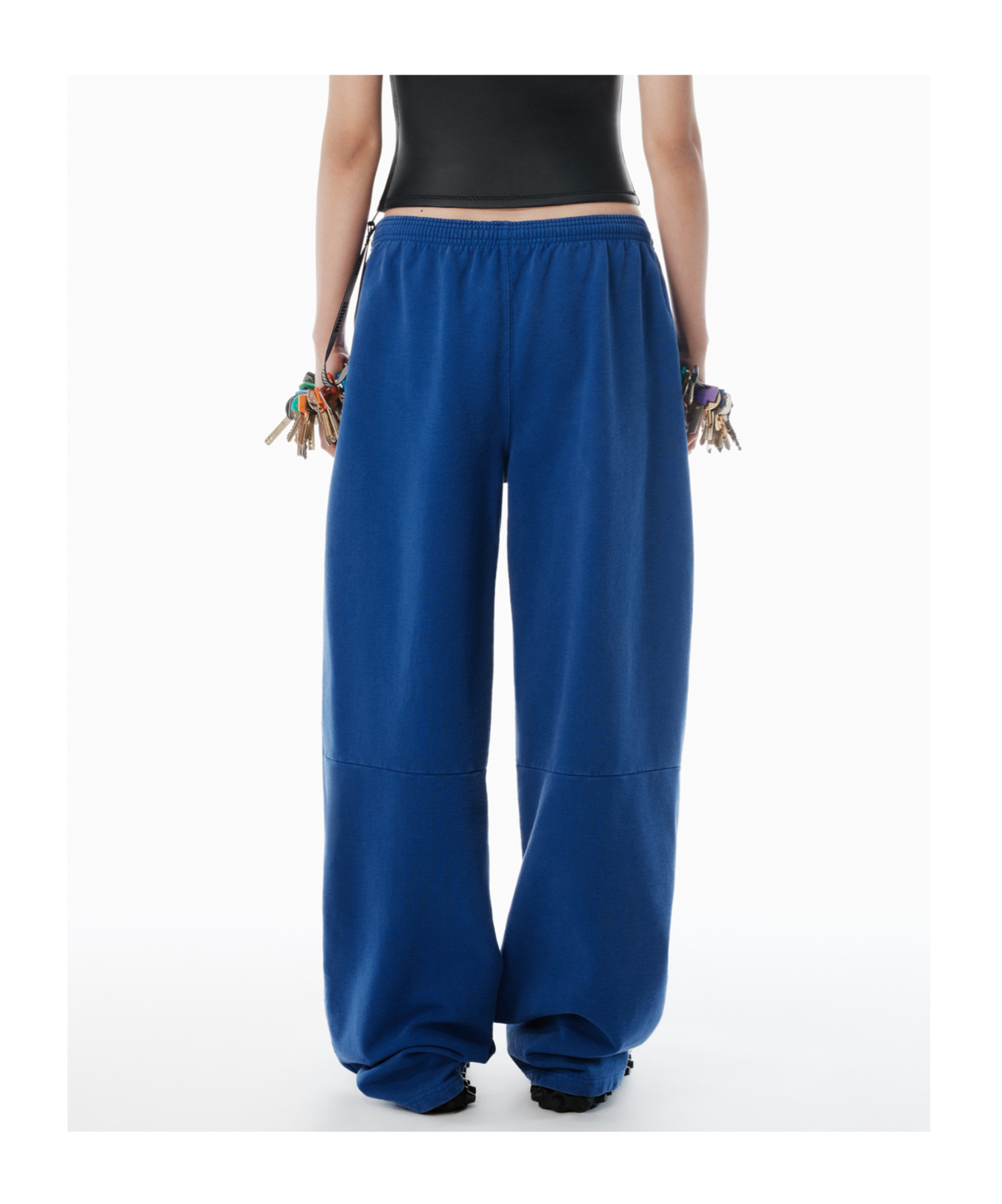 Alexander Wang Blue Wide-leg Sweatpants In Blue