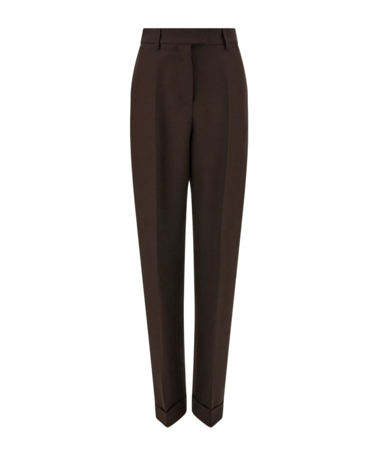Shop Ferragamo Pleated Casual Pants In Black