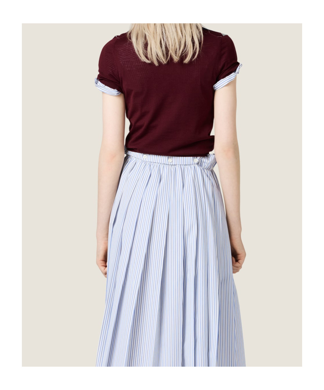 Miu Miu Burgundy Wool Polo Shirt In Burgundy