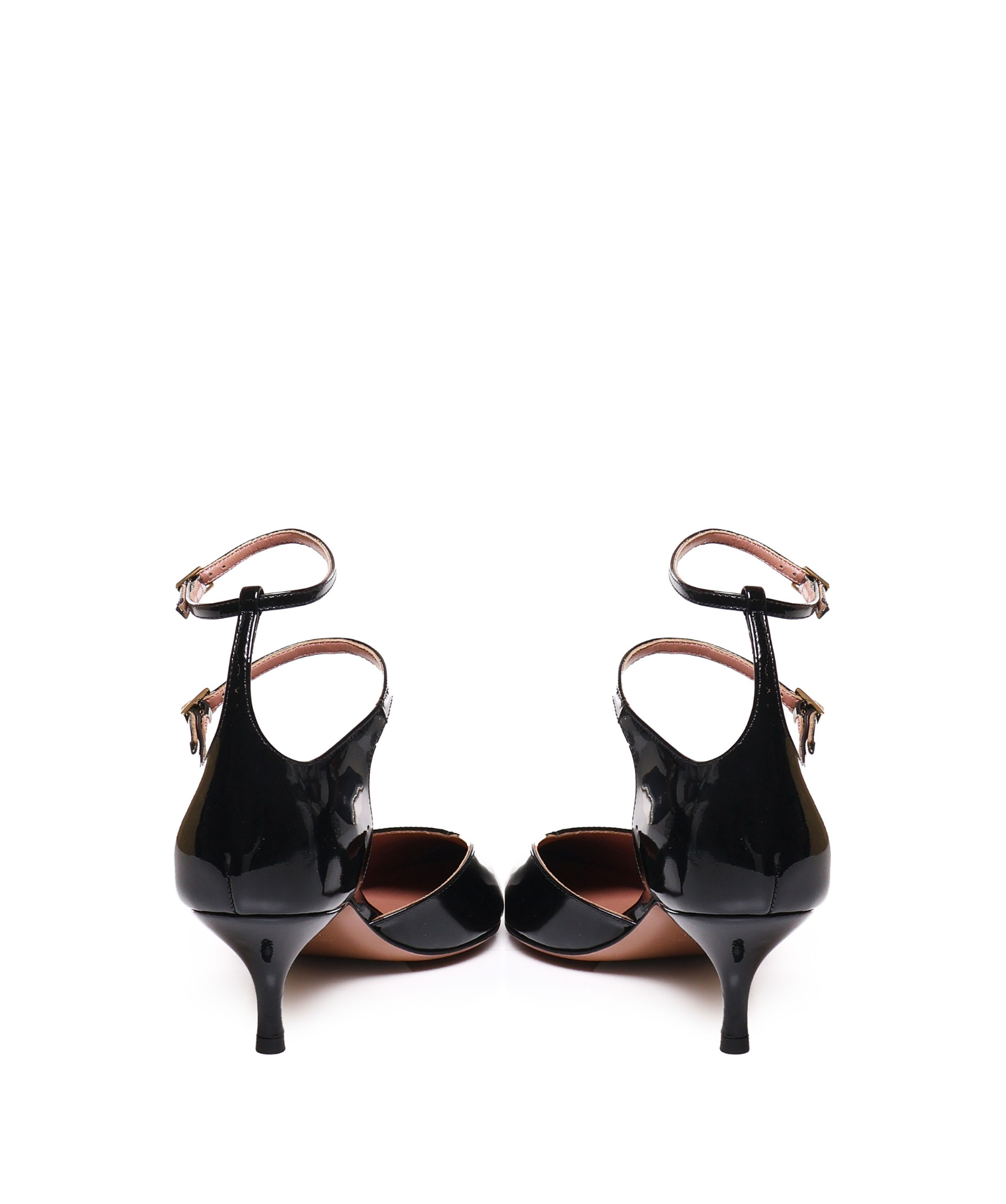 Giuliano Galiano 30mm Double-strap Pointed Pumps In Black