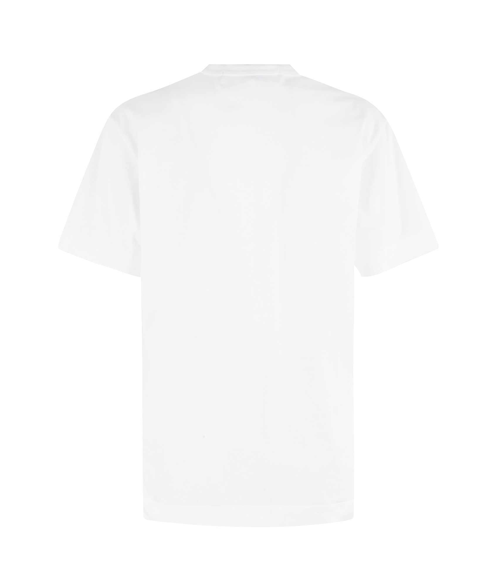 Comme Des Garçons Play Logo Embroidered T-shirt With Round Neck In White Red