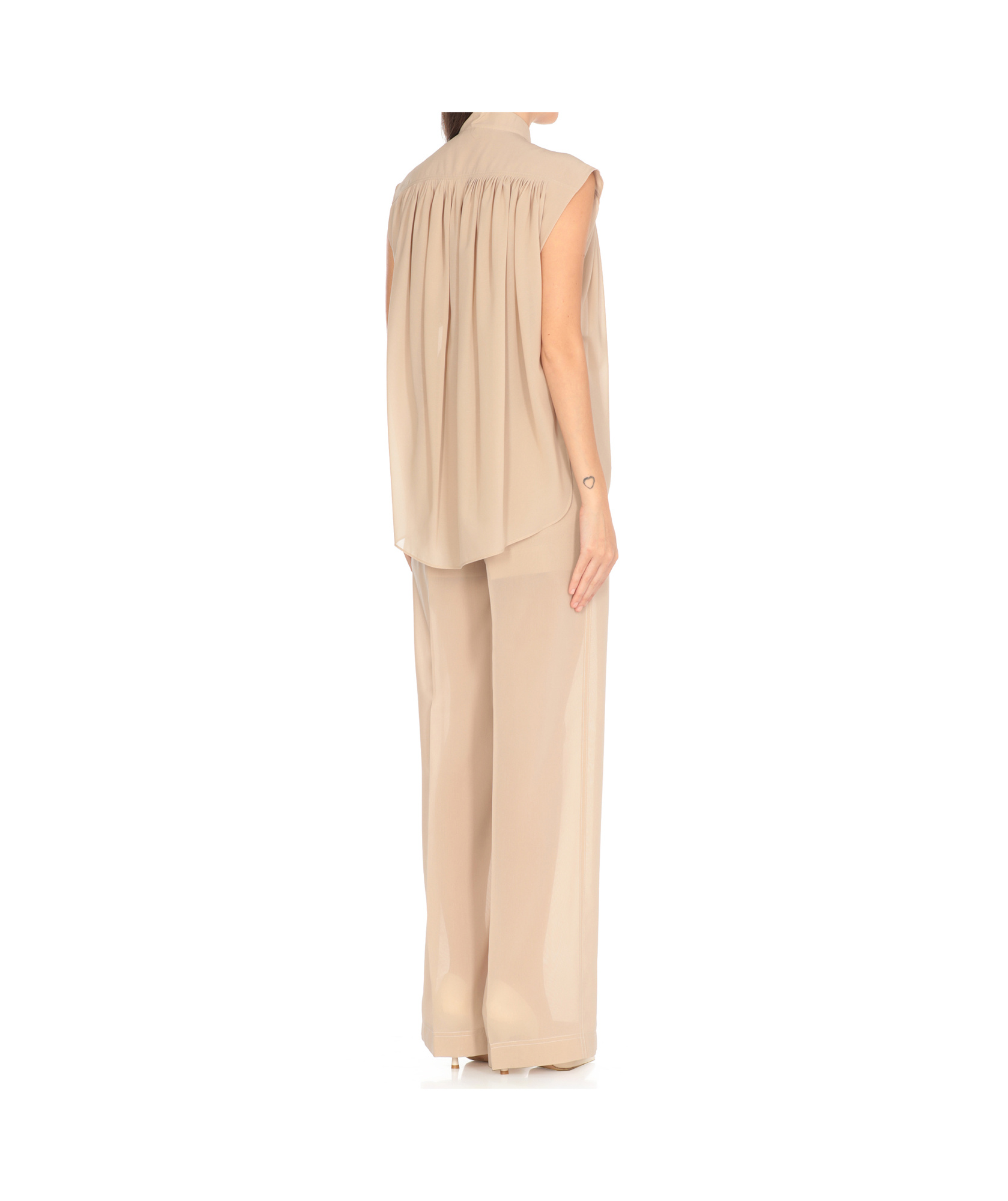 Philosophy Di Lorenzo Serafini Pleated Detail Blouse In Neutral