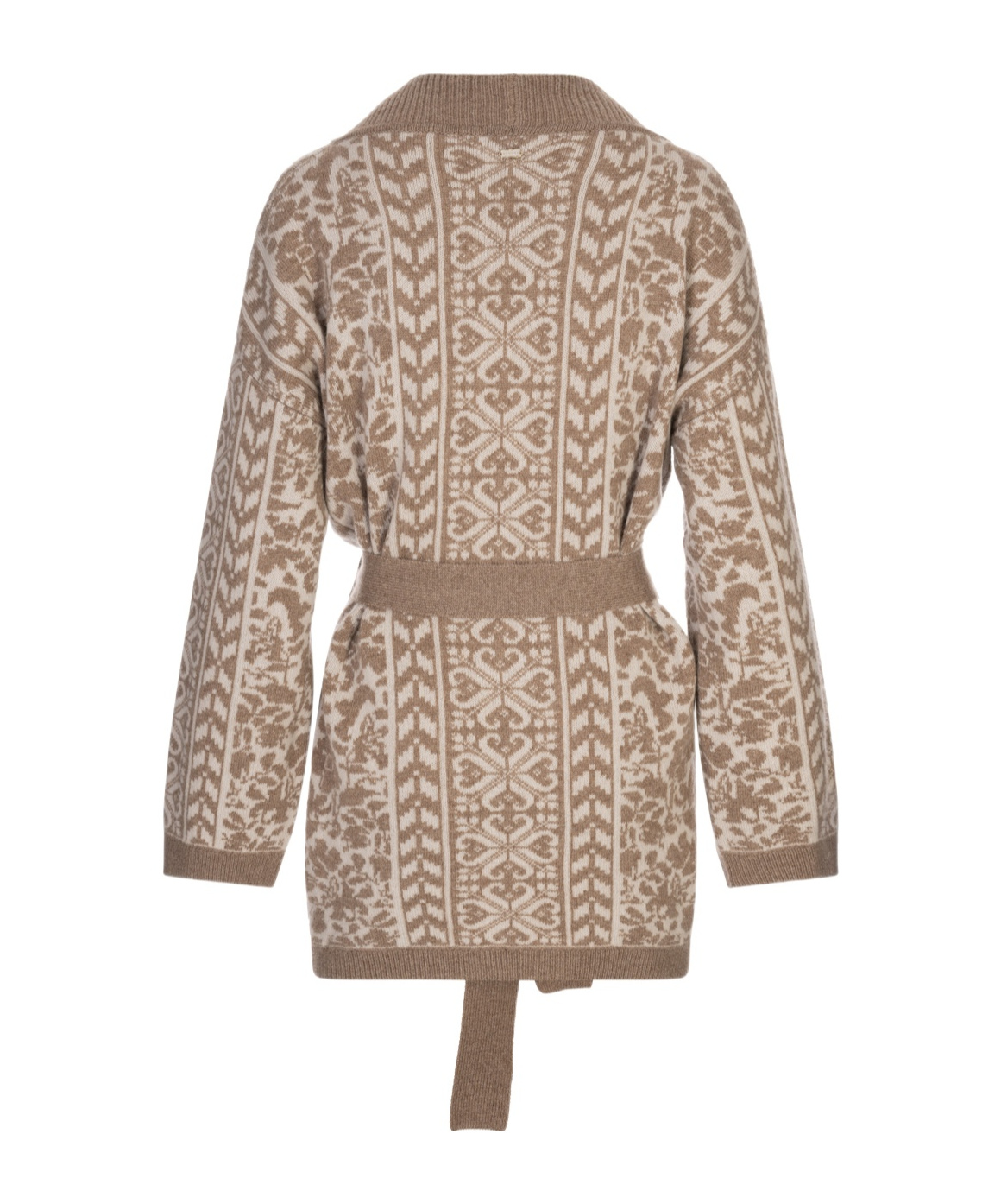 Agnona Long-sleeved Cardigan In Brown