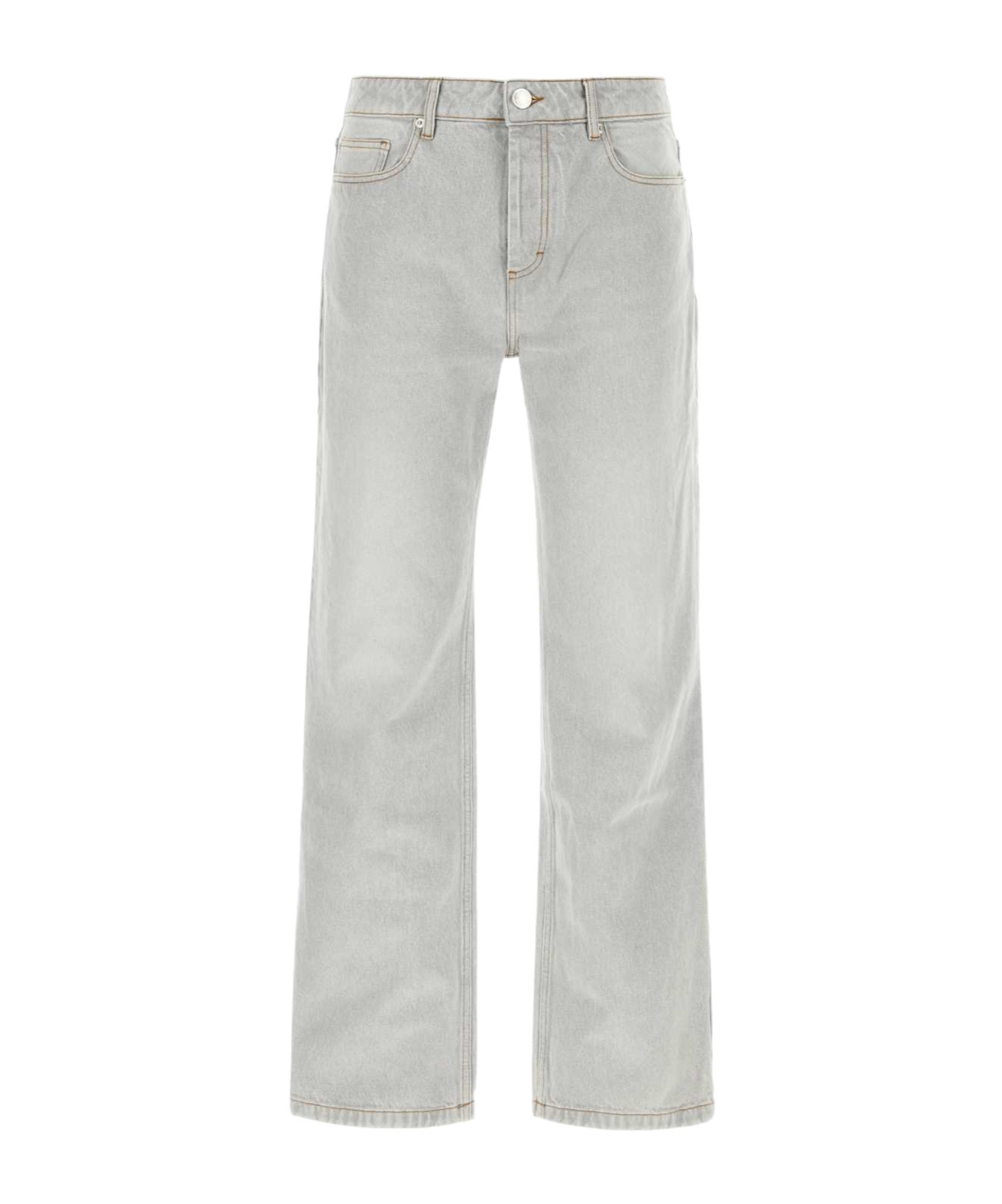 Shop Ami Alexandre Mattiussi Ami Low-rise Jeans In Gray