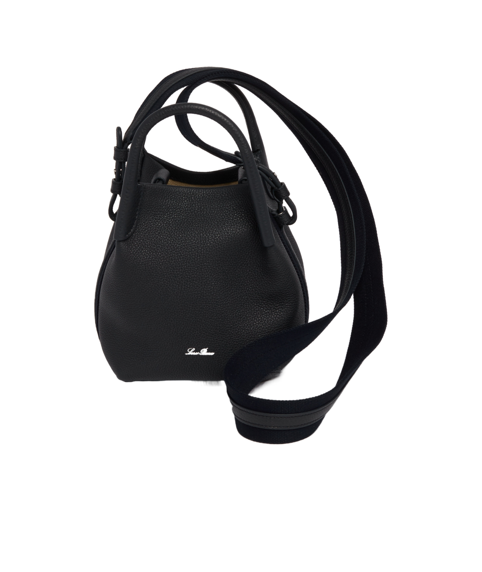 Loro Piana Logo Shoulder Bag In Black