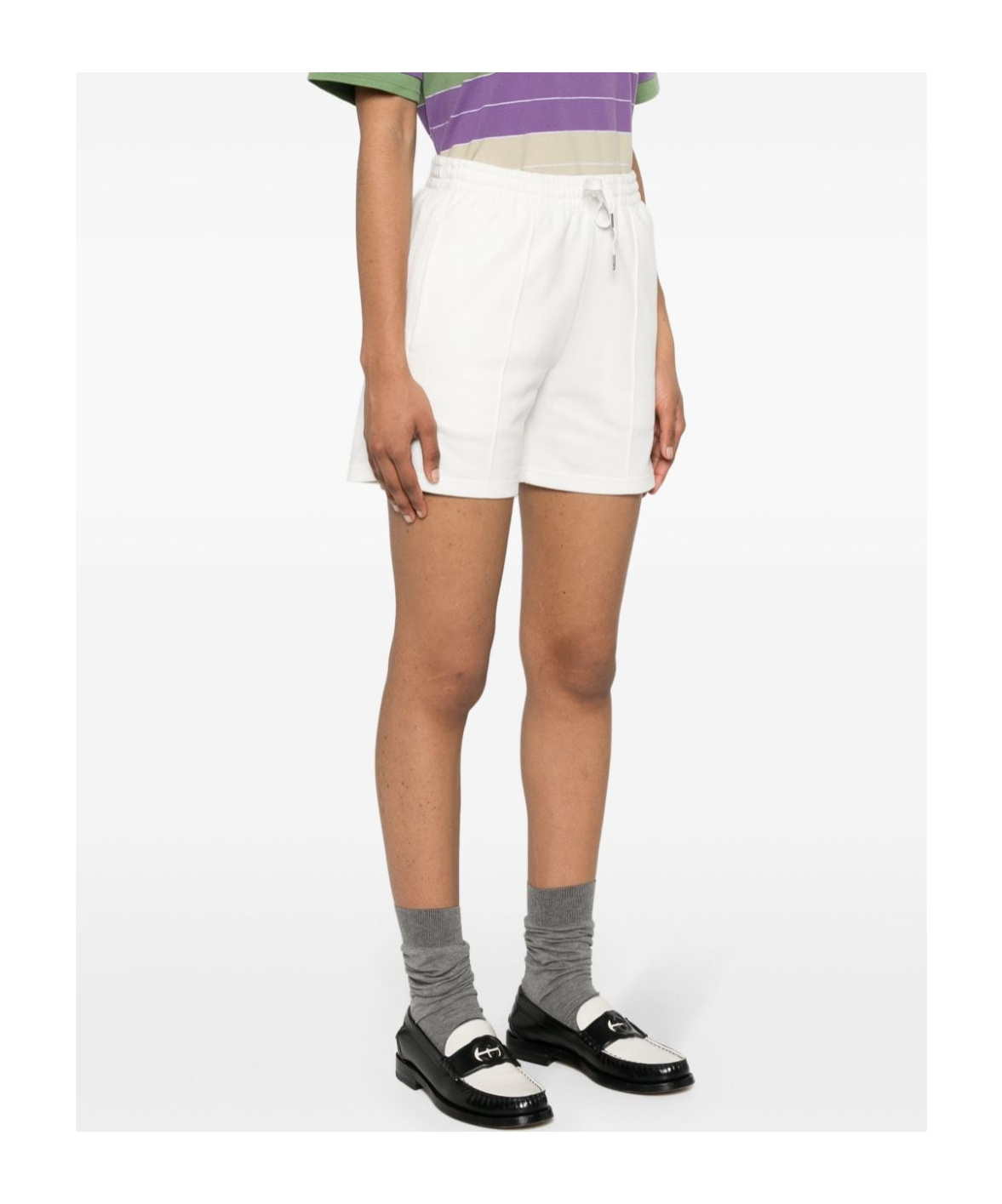 P.A.R.O.S.H STRIPED JERSEY SHORTS 