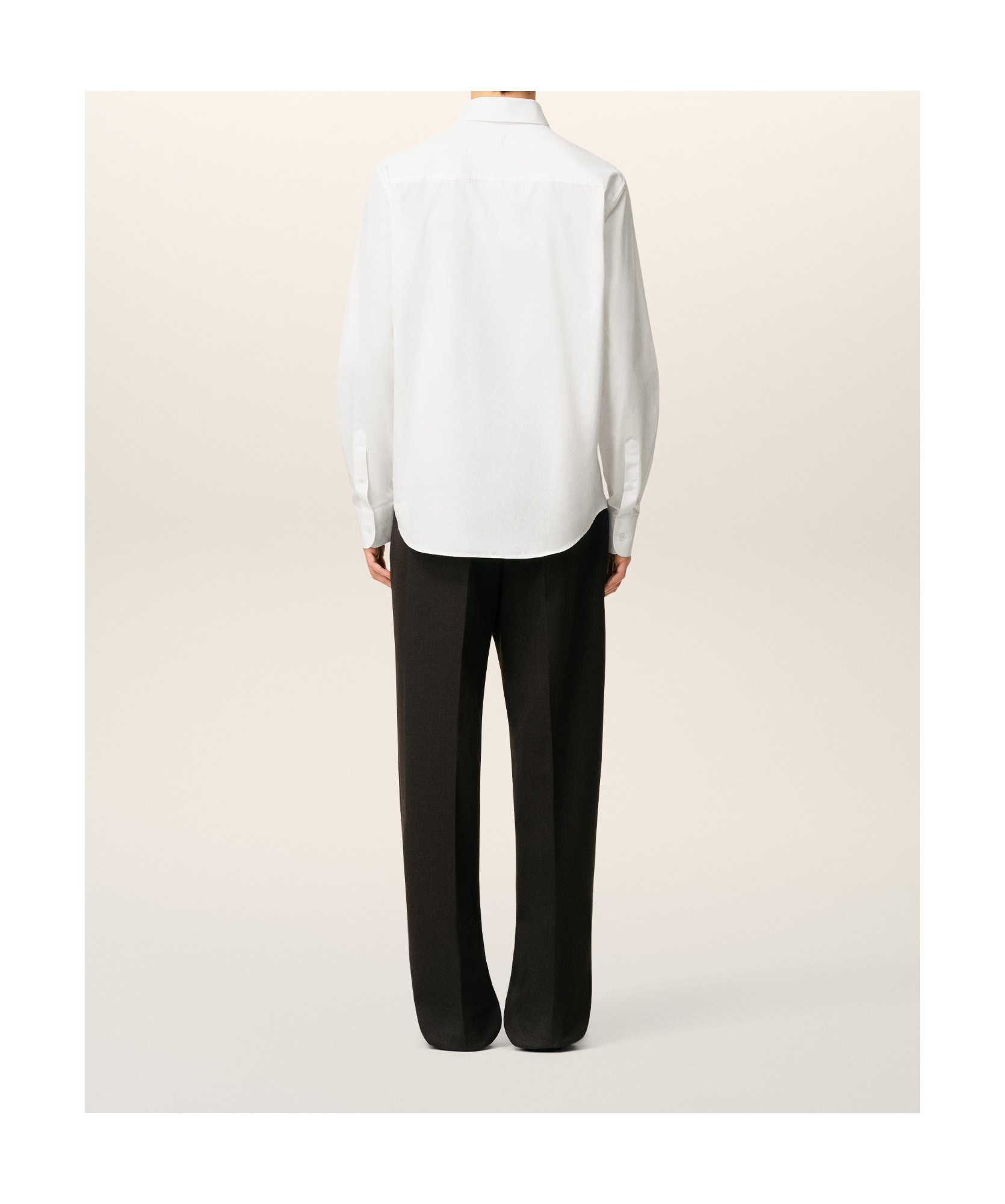Ami Alexandre Mattiussi White Poplin Cotton Tailor Shirt White In White