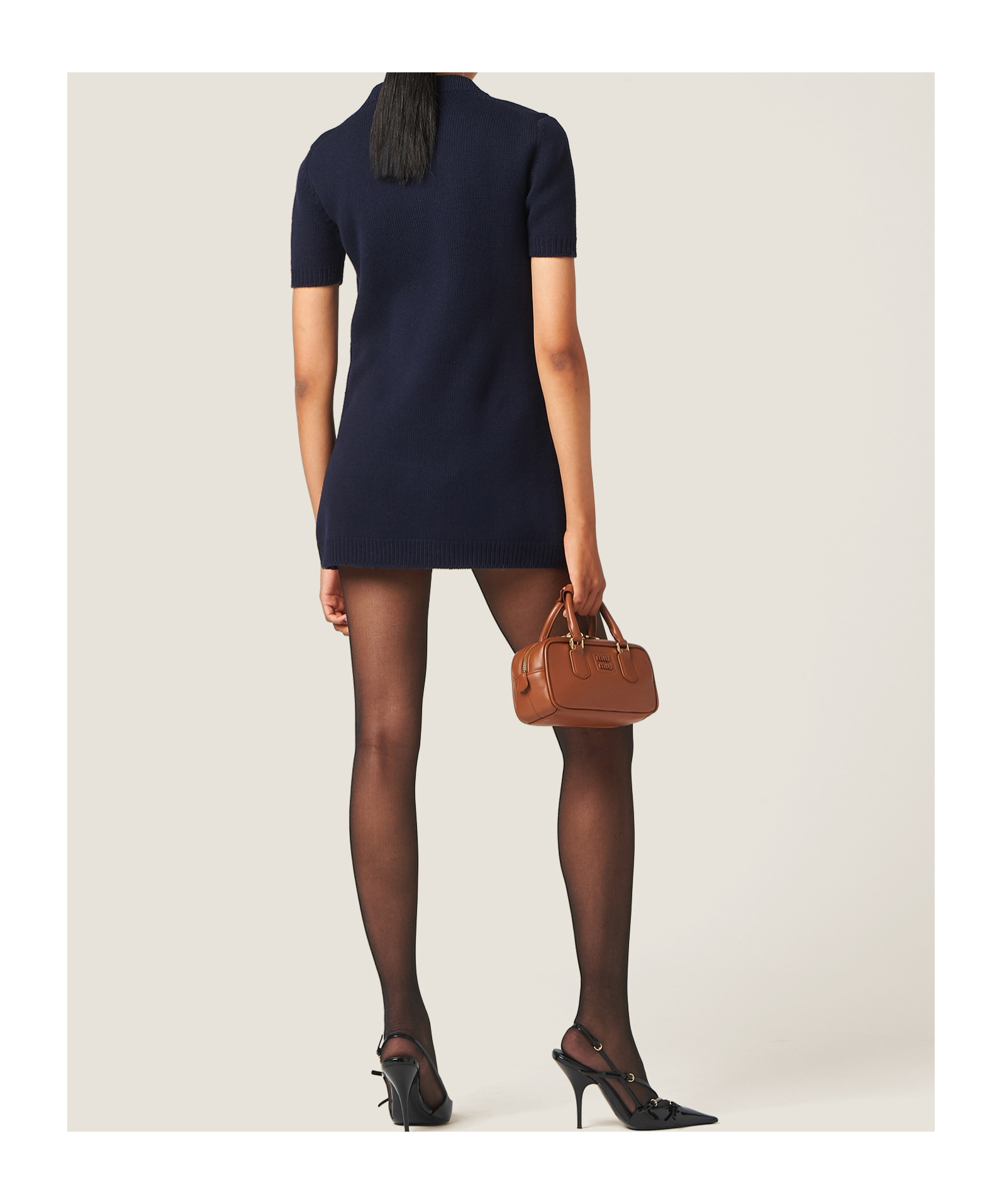 Miu Miu Wool And Nylon Mini-dress