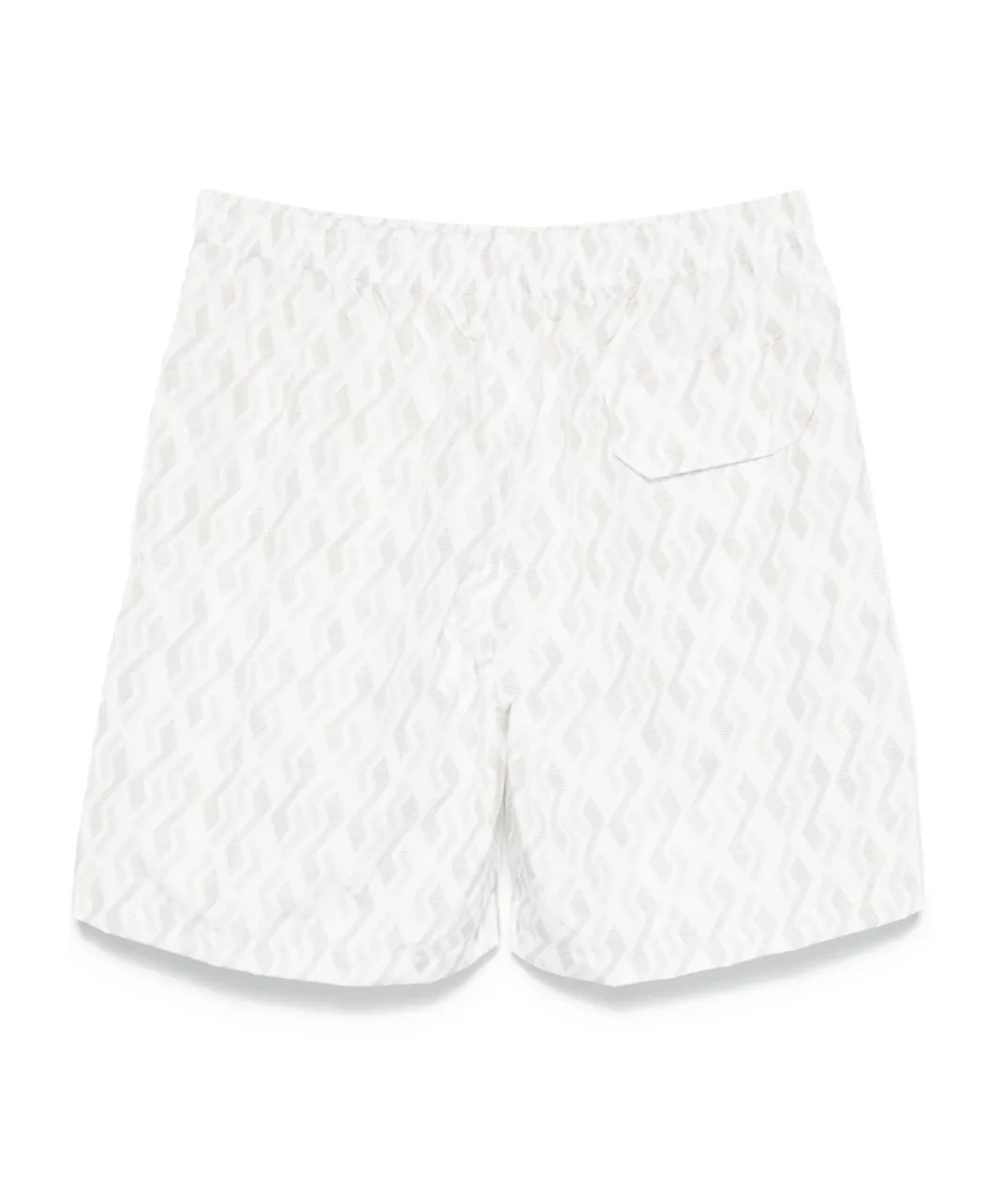 Eleventy Geometric-print Swim Shorts In Gray