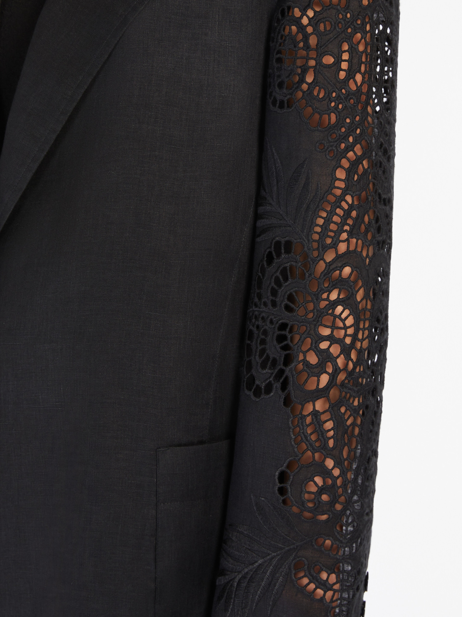 Shop Max Mara Long-sleeved Suit Jacket In Black