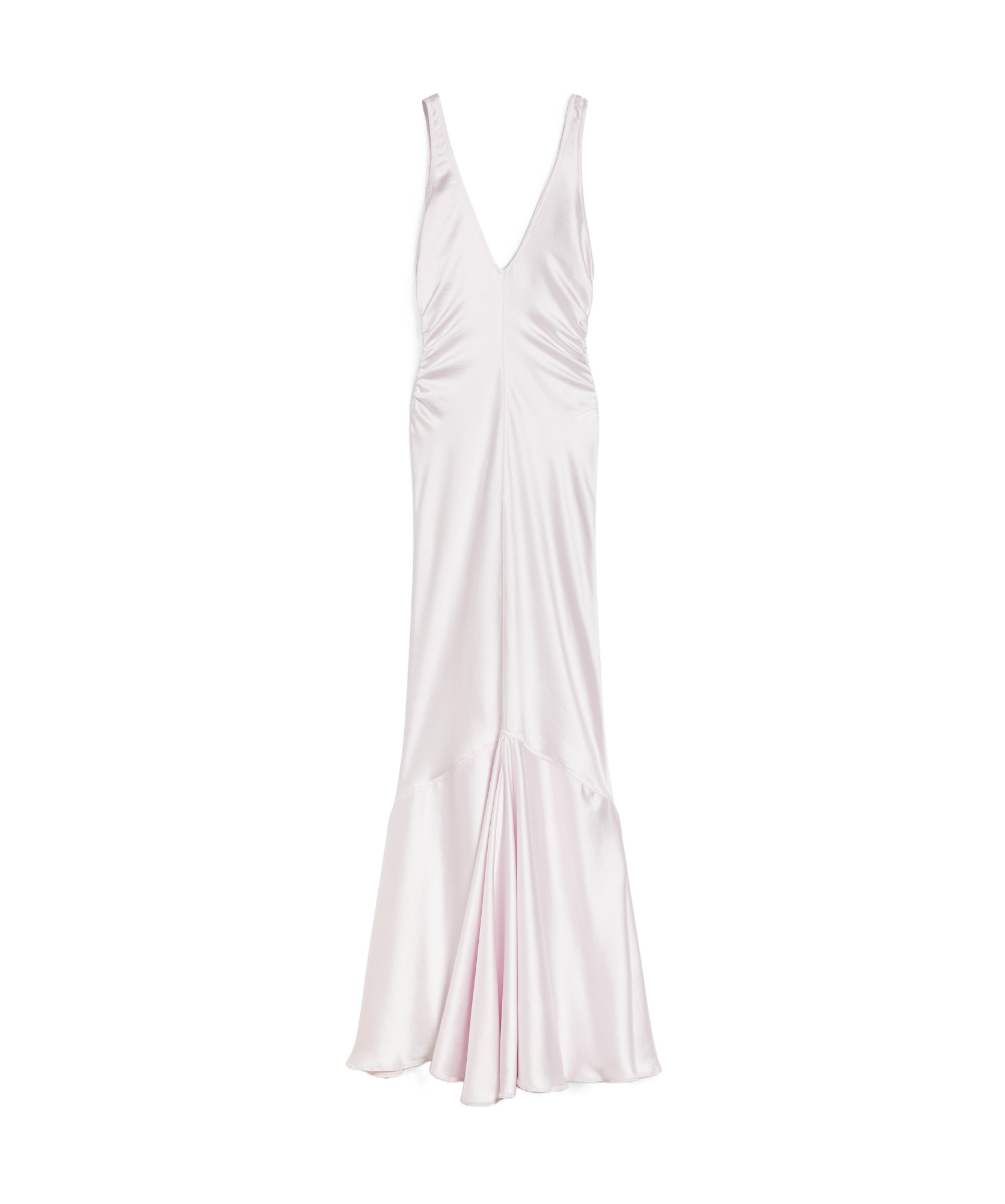 Sportmax Long Satin Dress In White