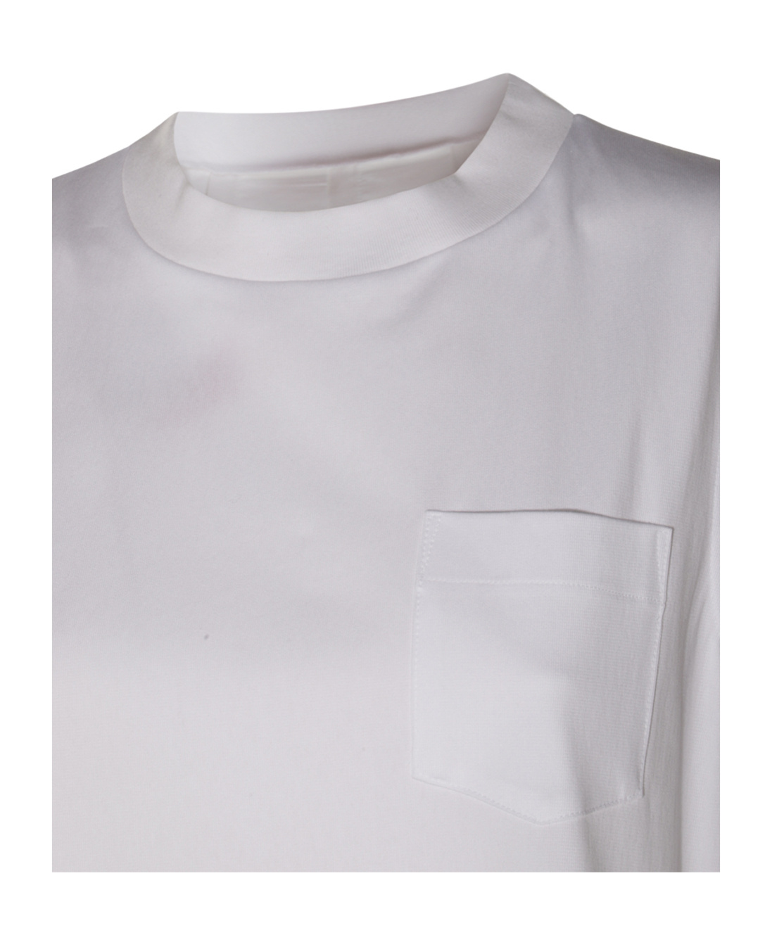 Sacai Pleated Mini Dress In White