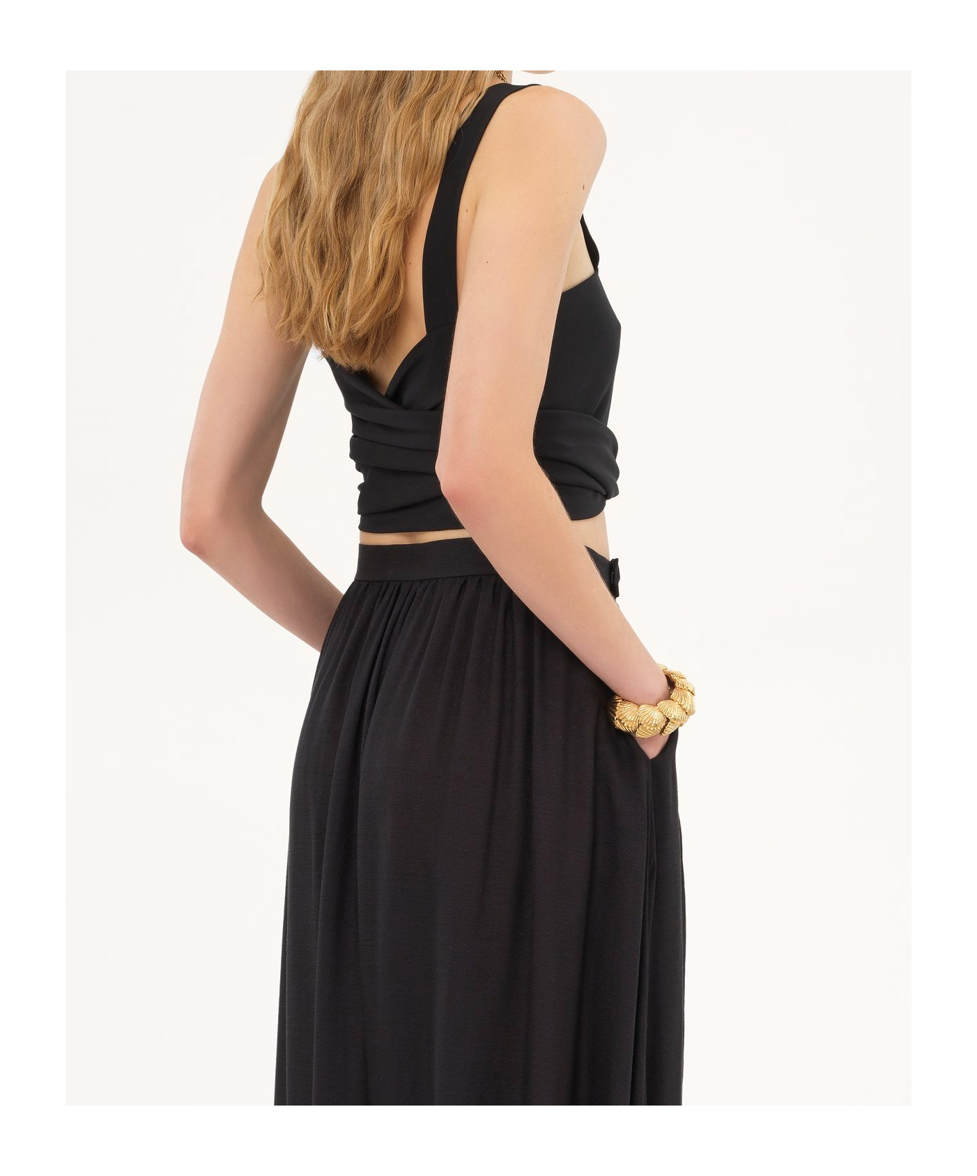 Chloé Crop Top With Ties In Black