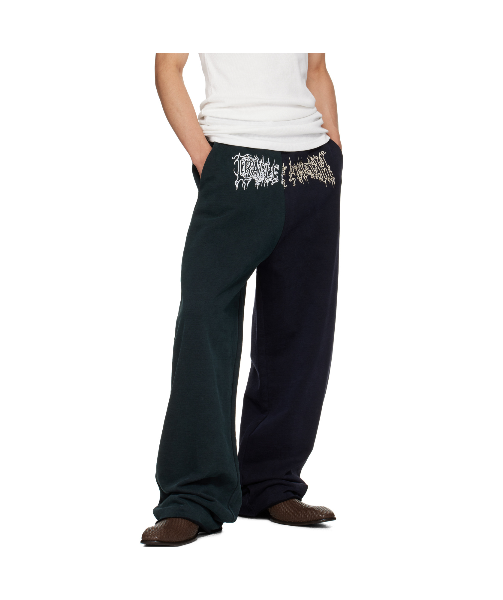 Vetements Black Cradle Of Filth Logo Baggy Sweatpants In Black