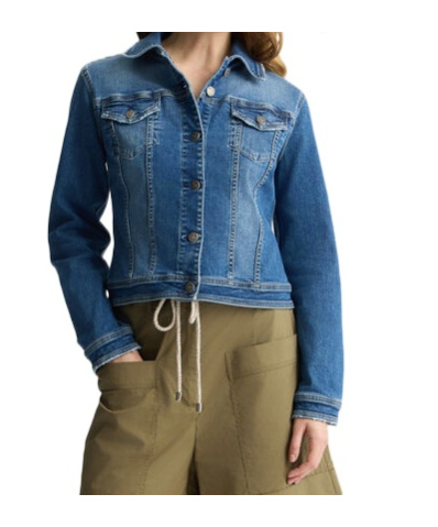 Liu •jo Long-sleeved Denim Coat In Blue