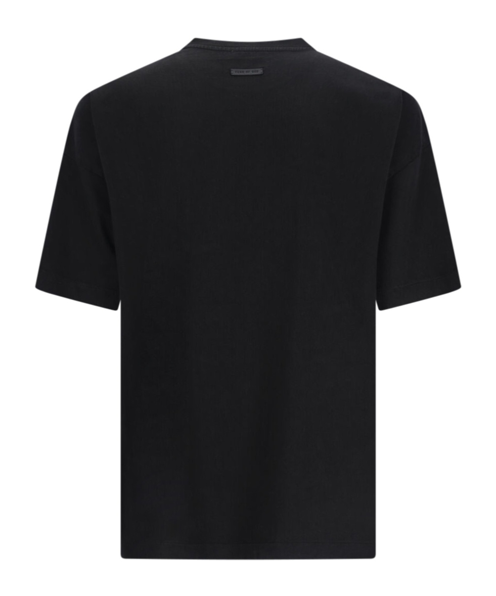 Fear Of God Patterned Crew Neck T-shirt In Black