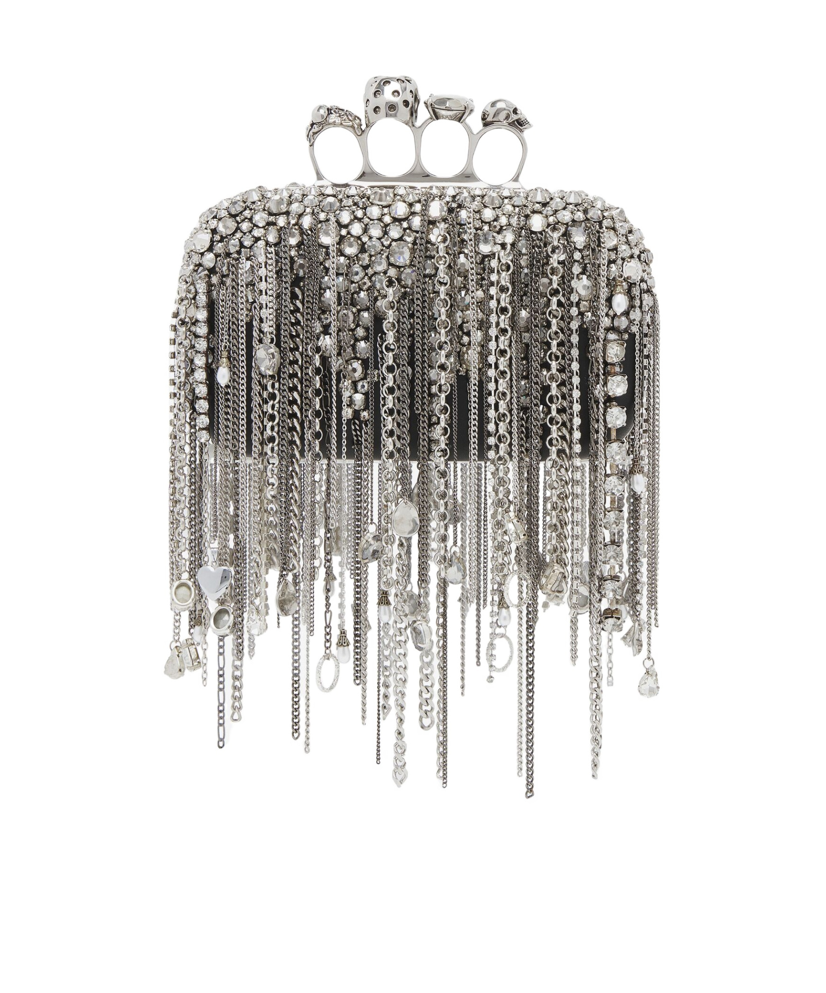 Alexander Mcqueen Knuckle Clutch With Hanging Chains