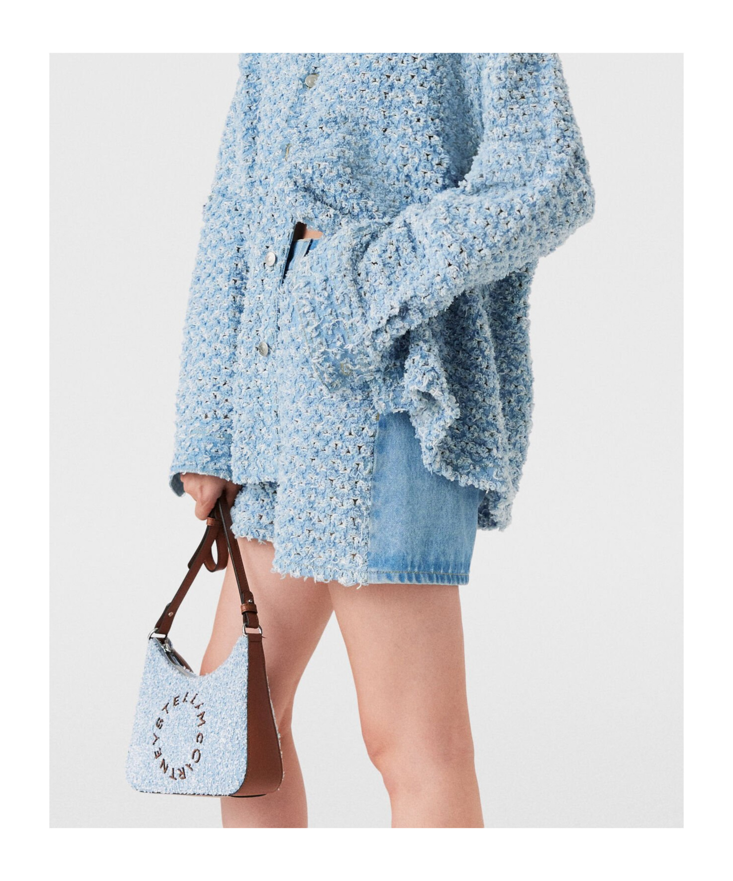 Stella Mccartney Belt-loop Denim Shorts In Blue