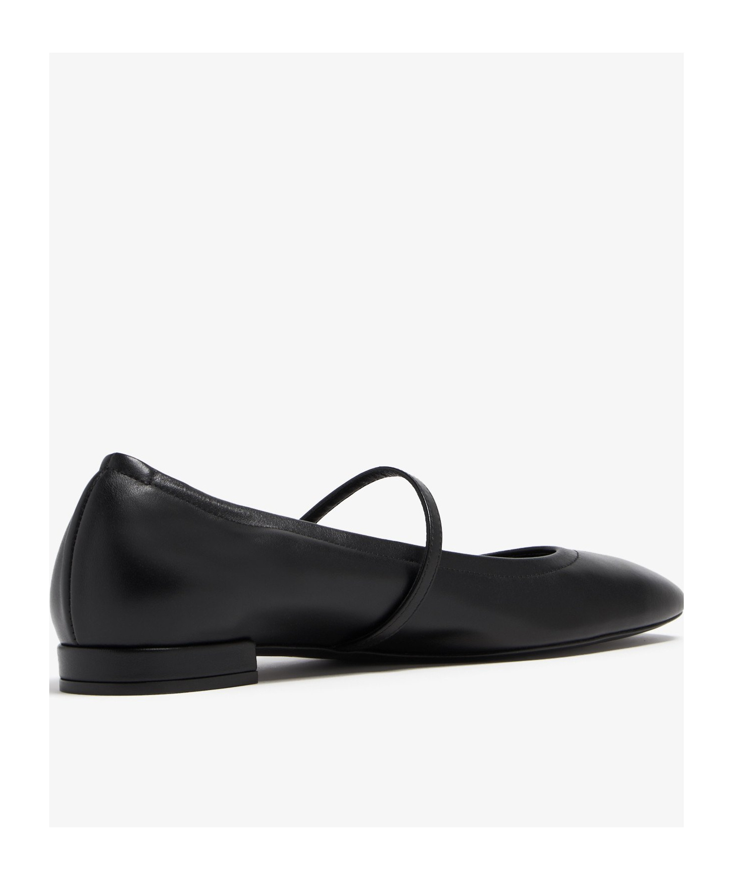 Stuart Weitzman Claris Leather Mary Jane Ballet Flats In Black