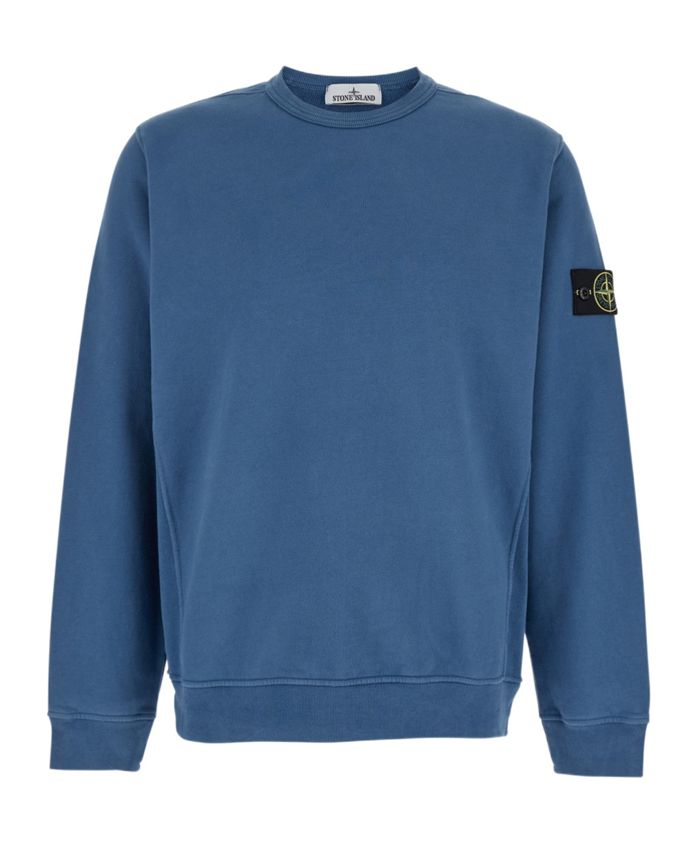 Stone Island Compass-badge Sweatshirt In Blue