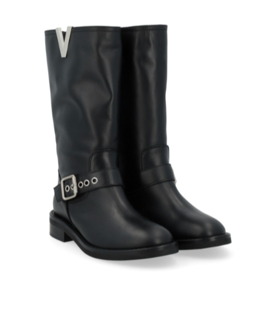 Via Roma 15 Belted Short Boots In Black