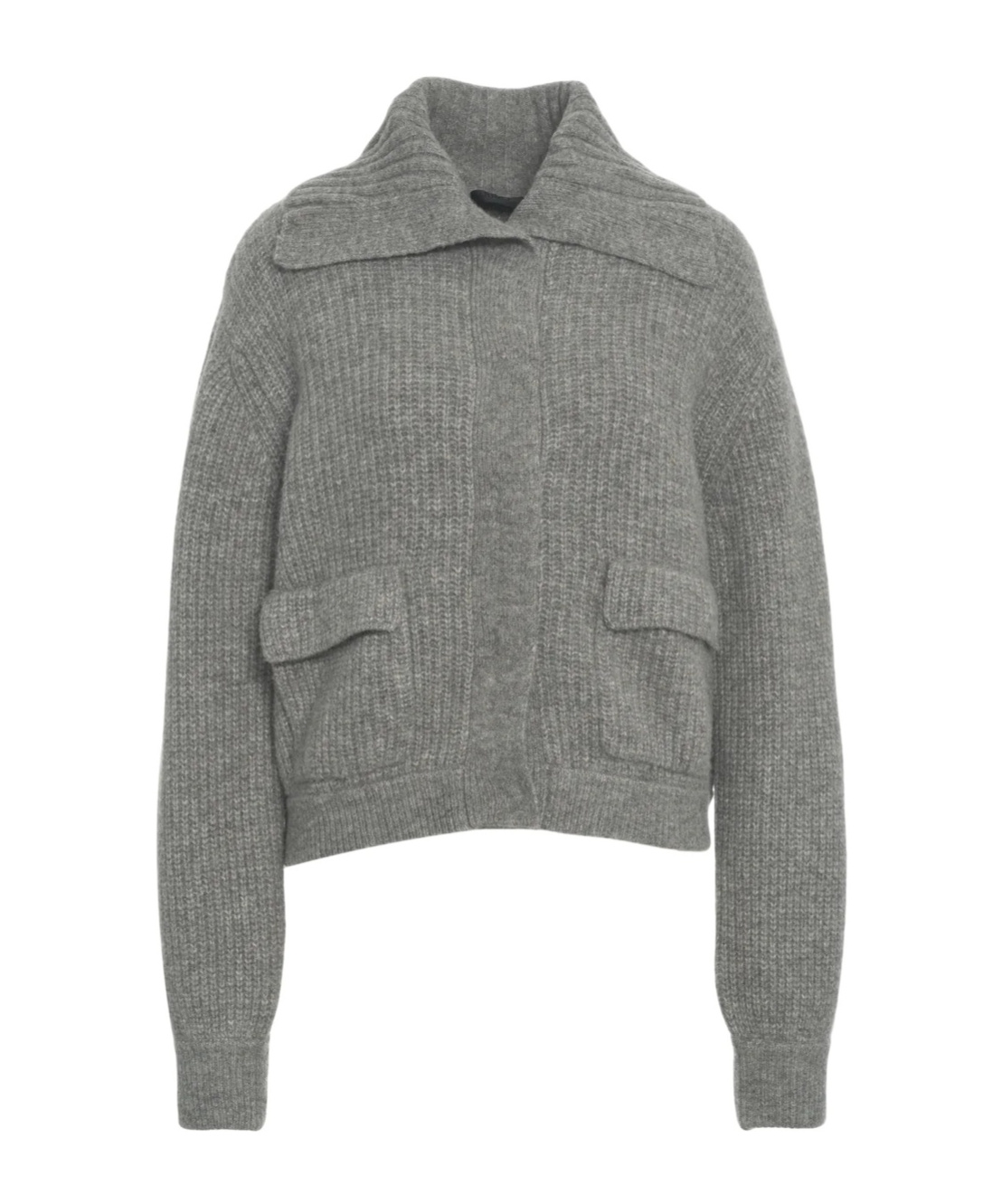Liu •jo Lapel Sweater In Gray