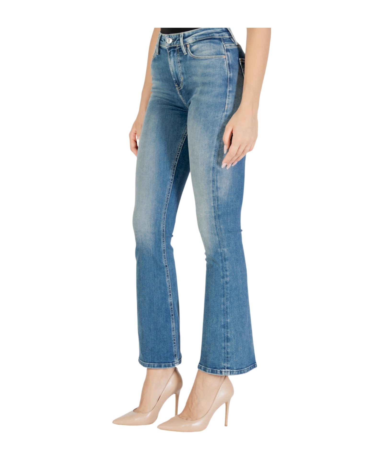 Guess Belt Loop Jeans In Blue