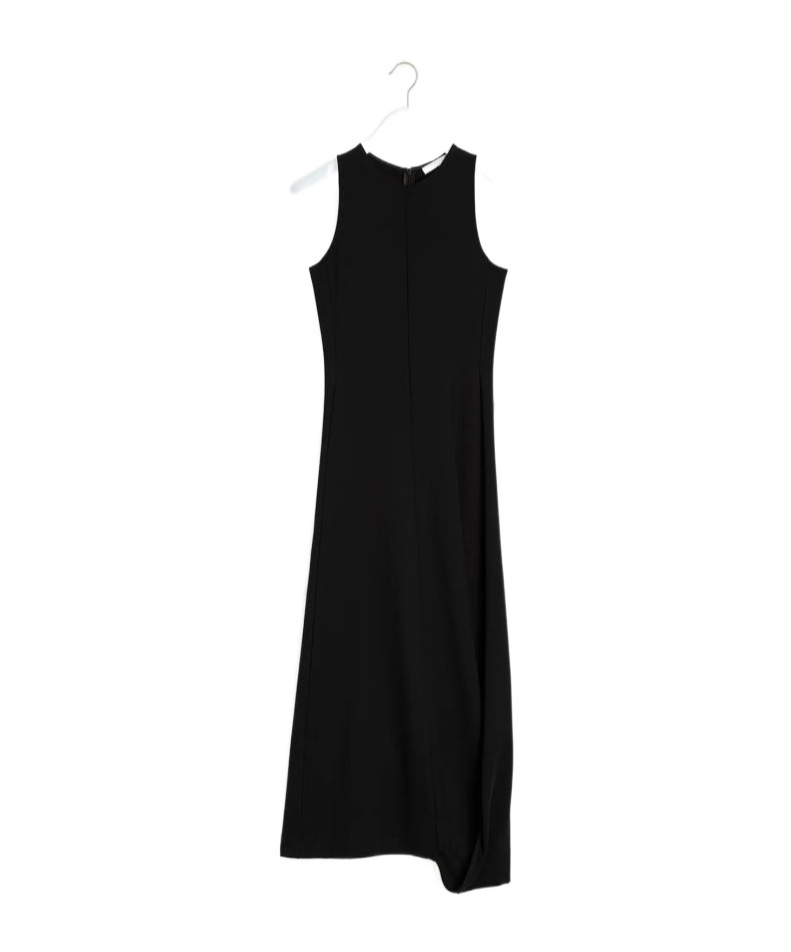 Lemaire Twisted Hem Dress In Black