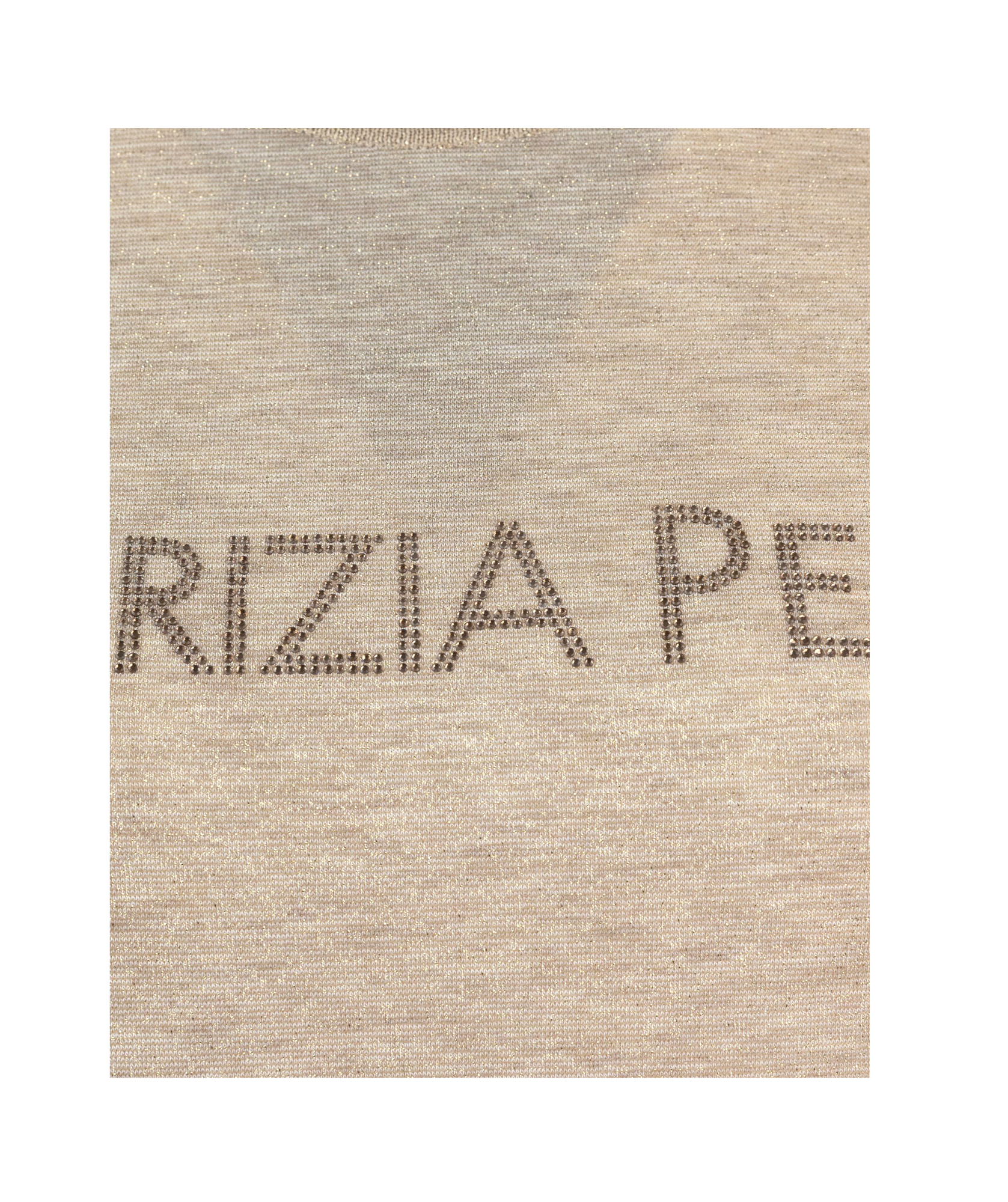 Patrizia Pepe T-shirt In Maglia Essential Beige In Nude