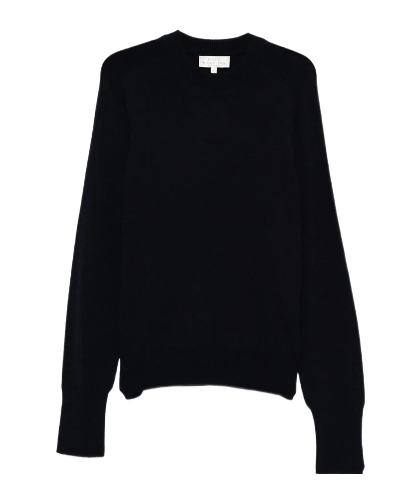 Studio Nicholson Merino Wool Sweater In Black