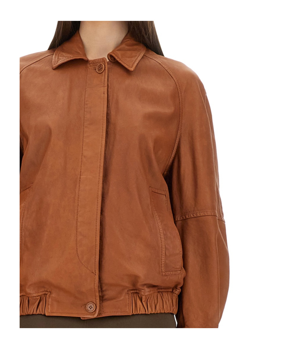 Salvatore Santoro Leather Jacket In Brown