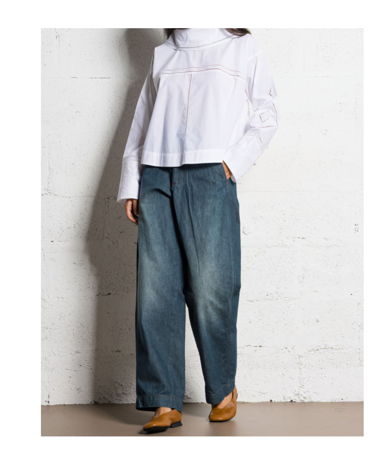 Soeur Straight Embroidered Cotton Shirt In White