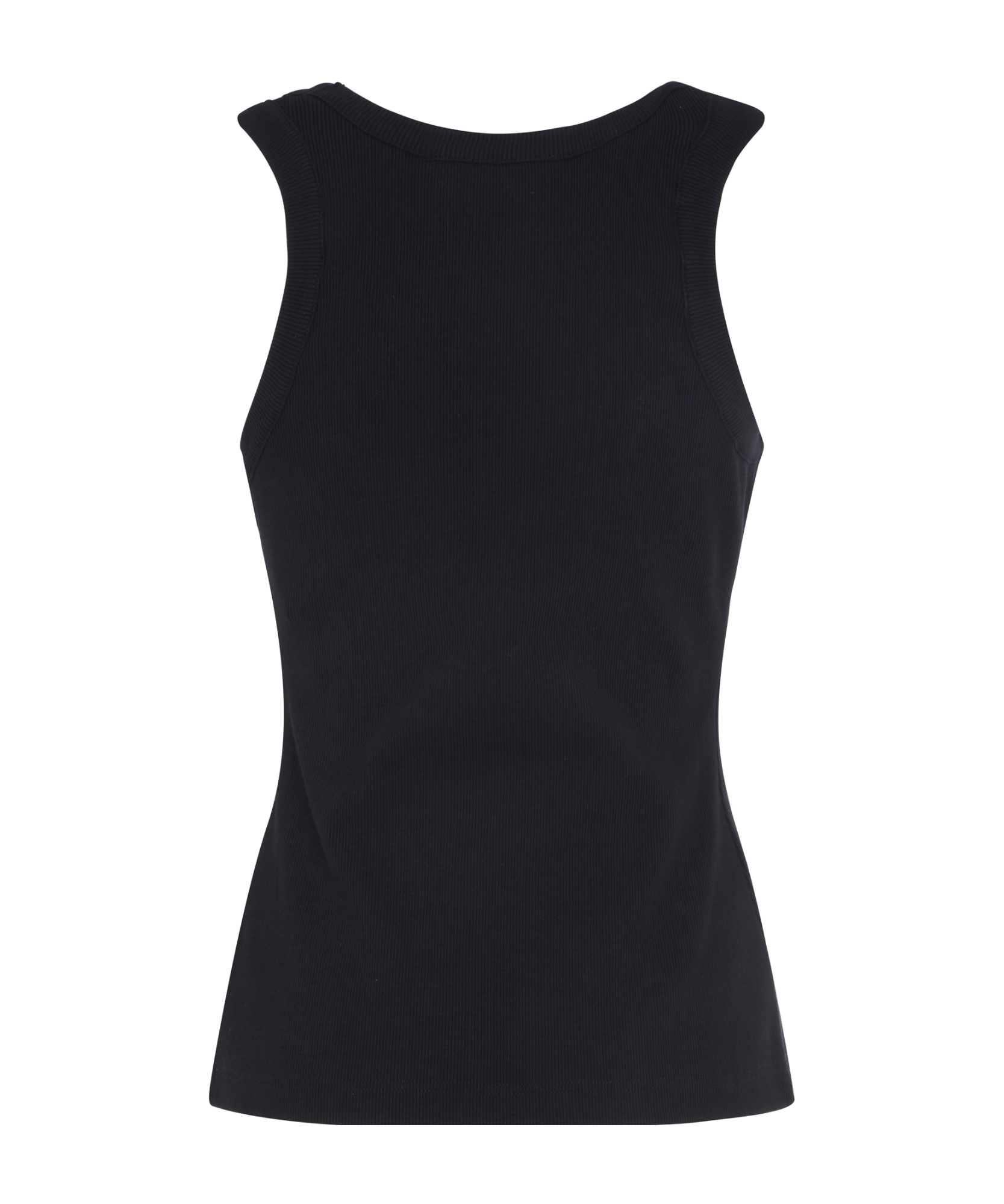 Alexander Mcqueen Ribbed Texture Sleeveless Top In Black
