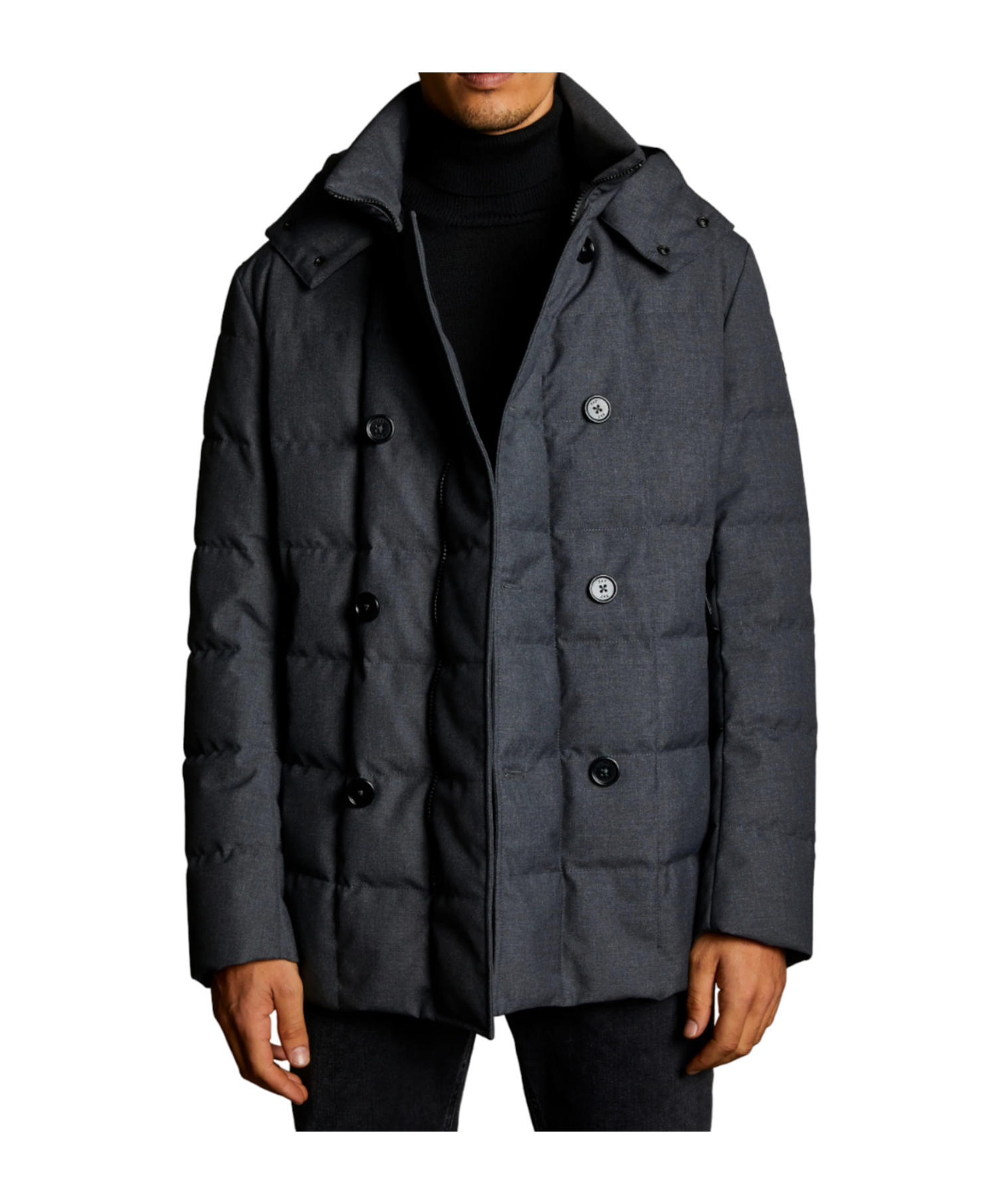 Fay Long-sleeved Quilted Down Jacket In Black