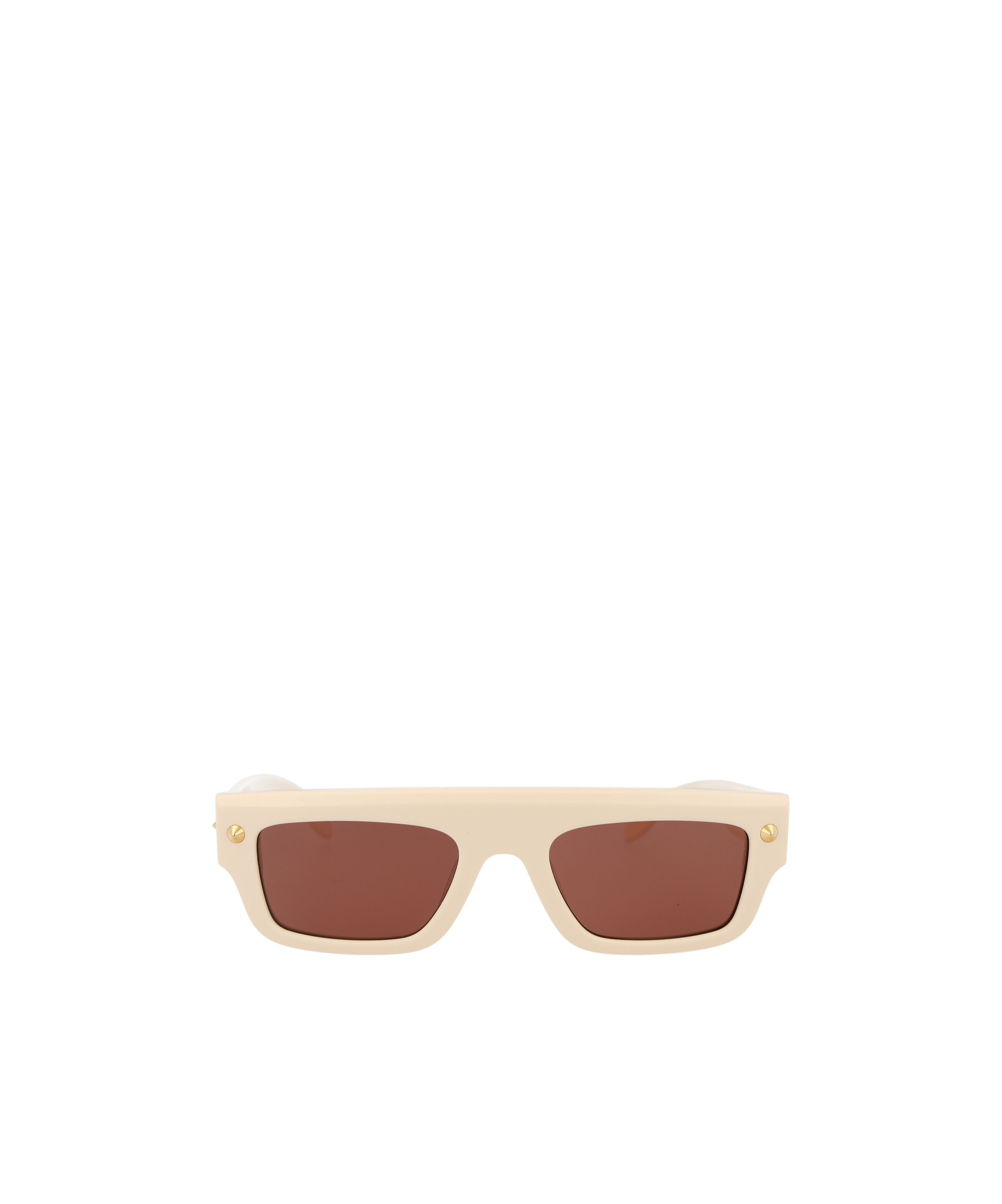 Alexander Mcqueen Rectangle-frame Sunglasses In Brown