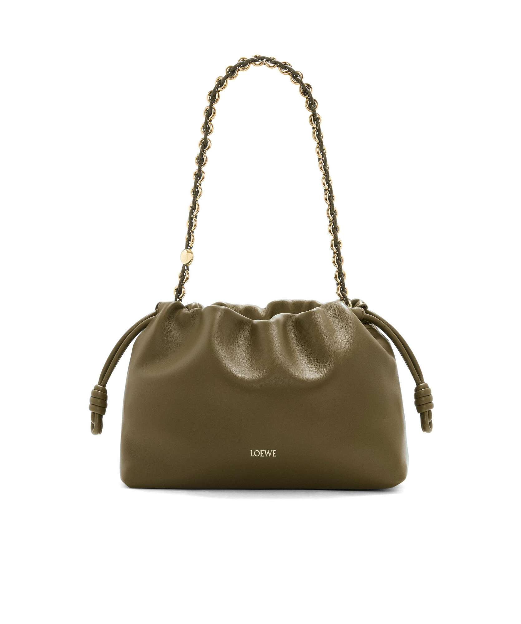 Shop Loewe Flamenco Purse Bag In Mellow Nappa Lambskin In Green
