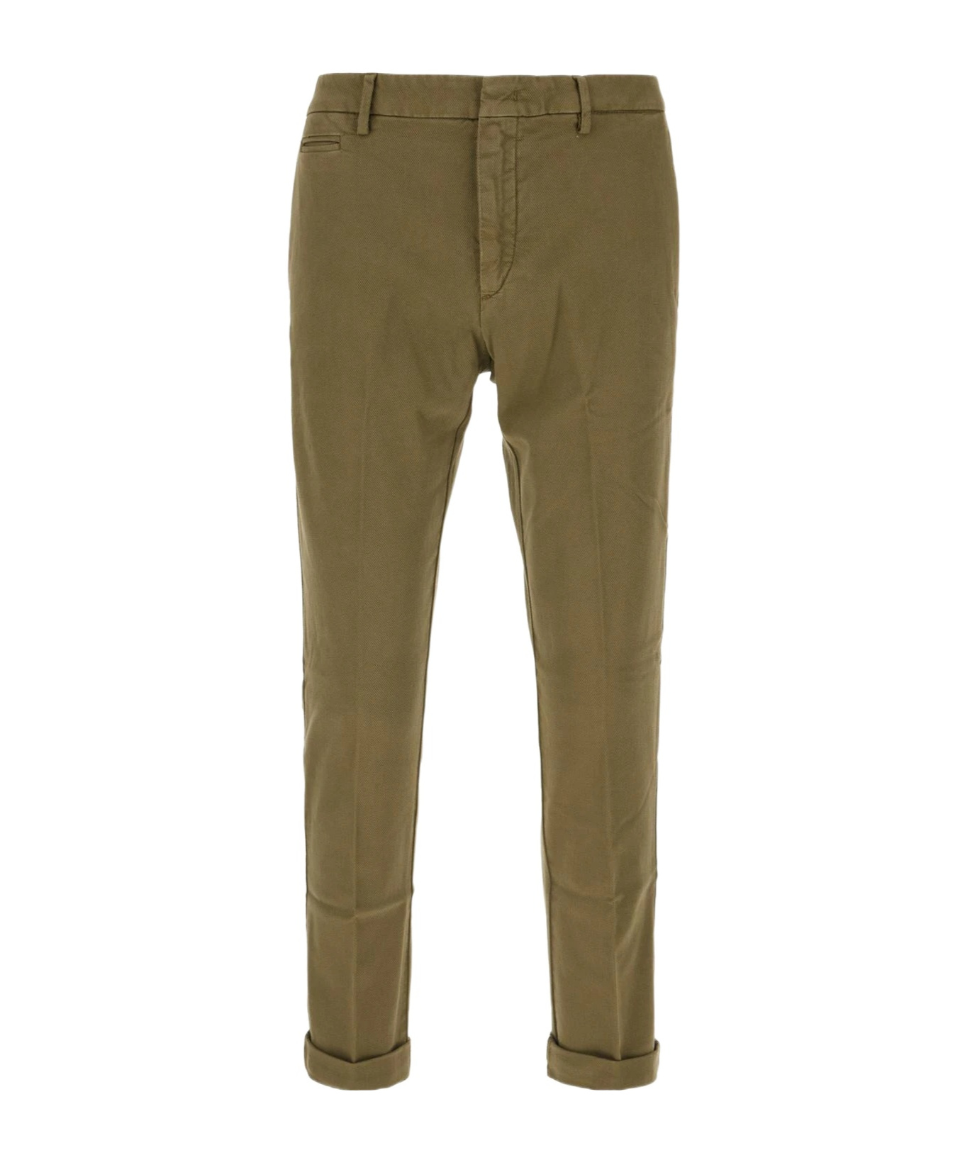 Dondup Trousers With Belt Loops And Rolled Cuffs